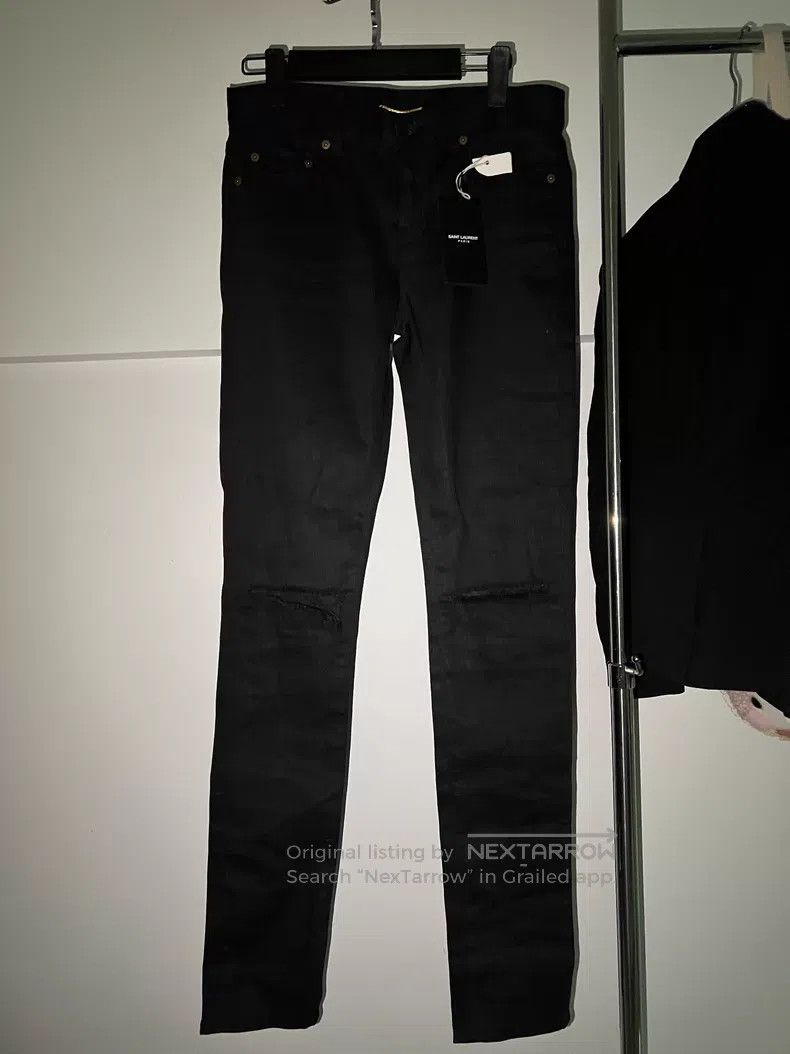 Saint Laurent Paris Saint Laurent Paris Cut and Destroyed Denim Jeans i Size US 27 - 2 Thumbnail
