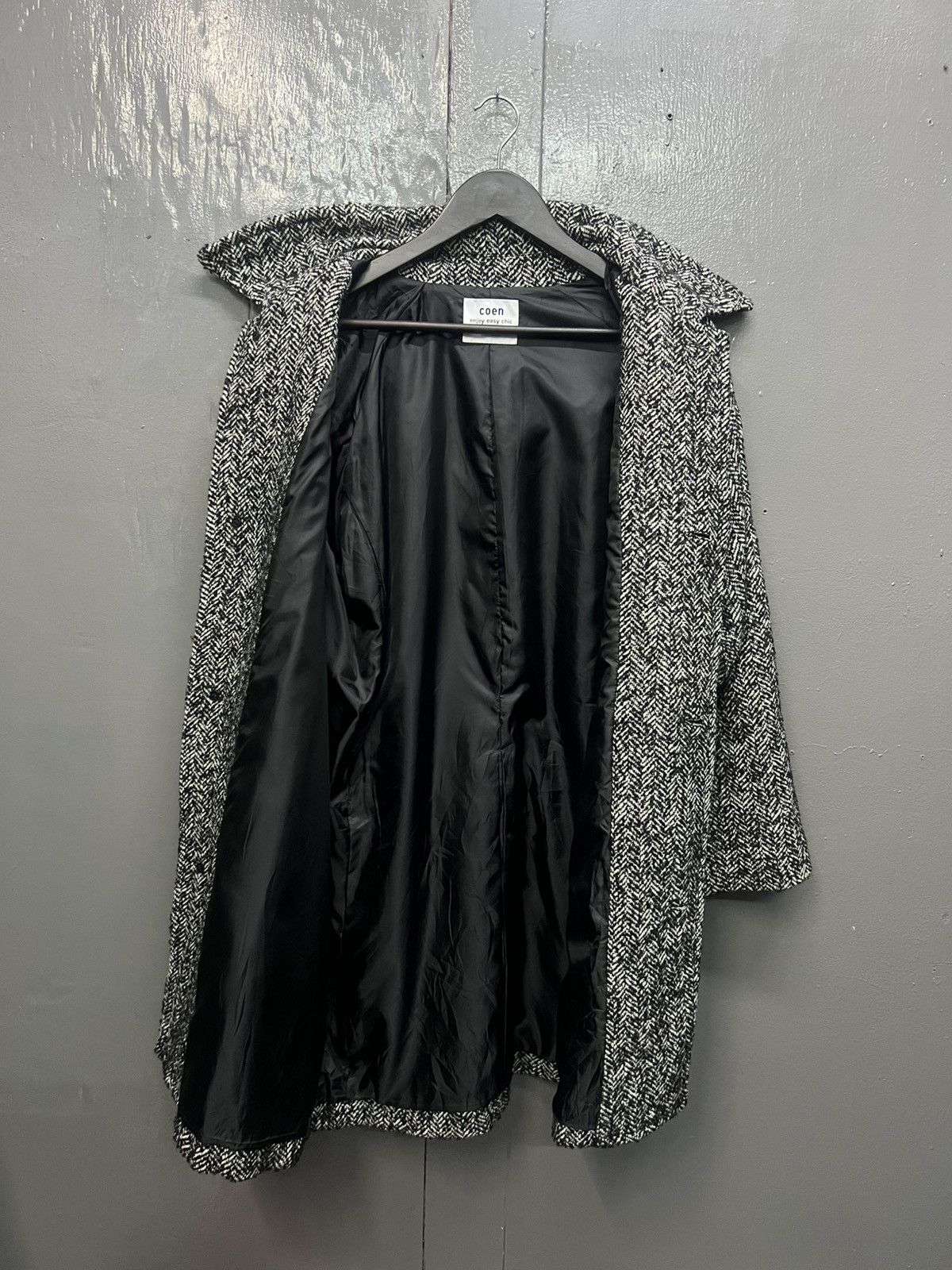 Japanese Brand Coen Herringbone Twill Coat Jacket Size US L / EU 52-54 / 3 - 8 Thumbnail