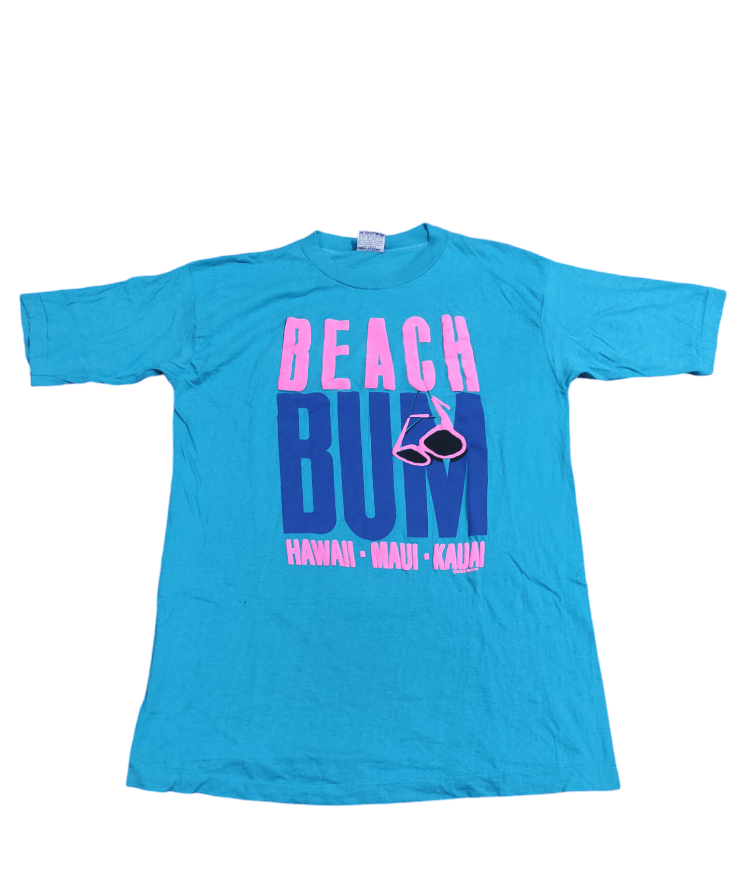 Vintage VINTAGE 90's POLY TEES 1990 BEACH BUM HAWAII Size US L / EU 52-54 / 3 - 1 Thumbnail