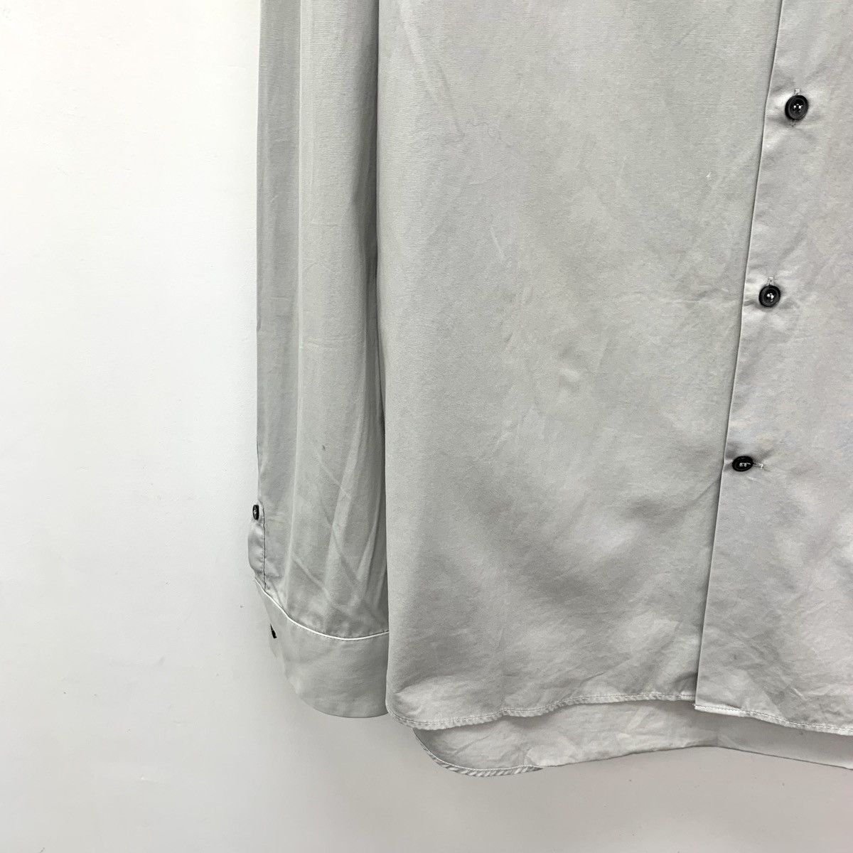 Calvin Klein Calvin Klein Grey Cotton Collared Long Sleeve Shirt Size US M / EU 48-50 / 2 - 4 Thumbnail