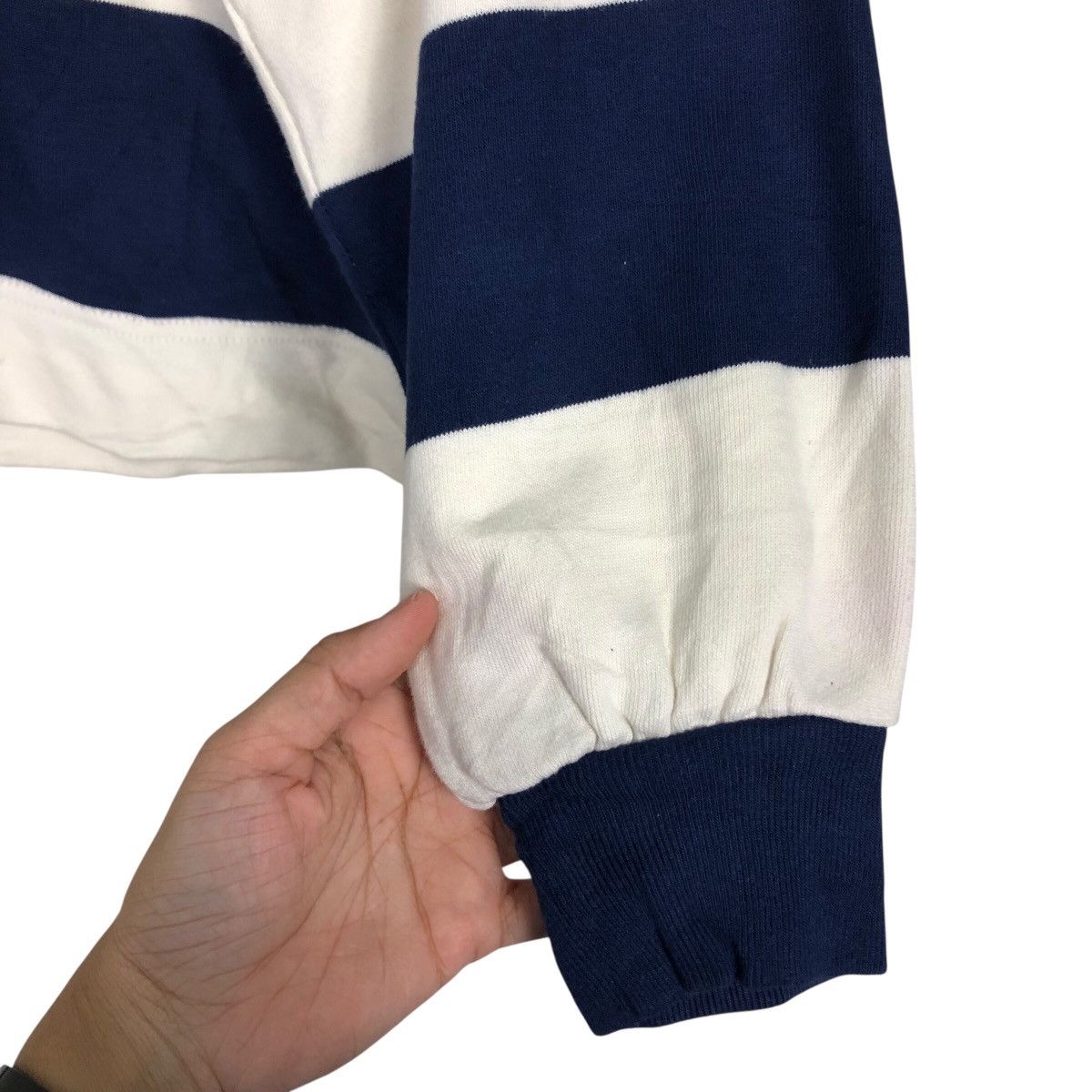 Japanese Brand 📌Vintage Cropped Sweatshirt Collar Striped Design Gap Size US S / EU 44-46 / 1 - 12 Thumbnail