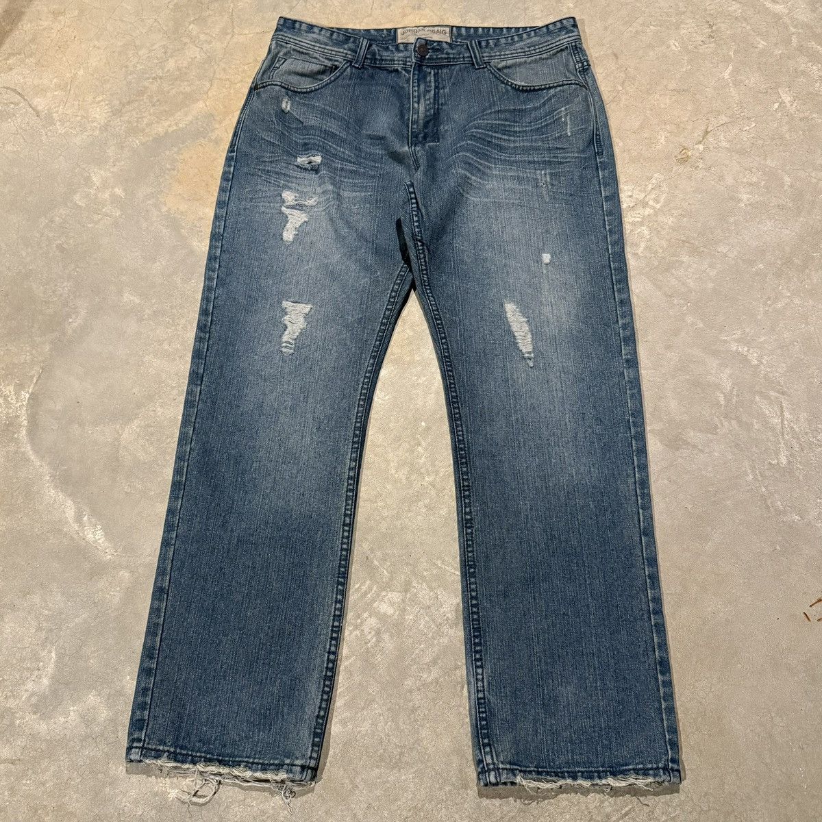 Vintage Vintage 2000s Faded Distressed Baggy Jeans ERD Grunge Y2K Size US 36 / EU 52 - 2 Thumbnail