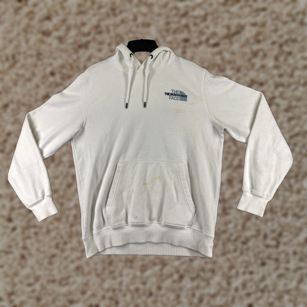 The North Face VINTAGE The North Face Hoodie Mens Pullover Shirt Regular White Cotton Blend Pocket Adult Medium White Logo 90s? Size US M / EU 48-50 / 2 - 1 Thumbnail
