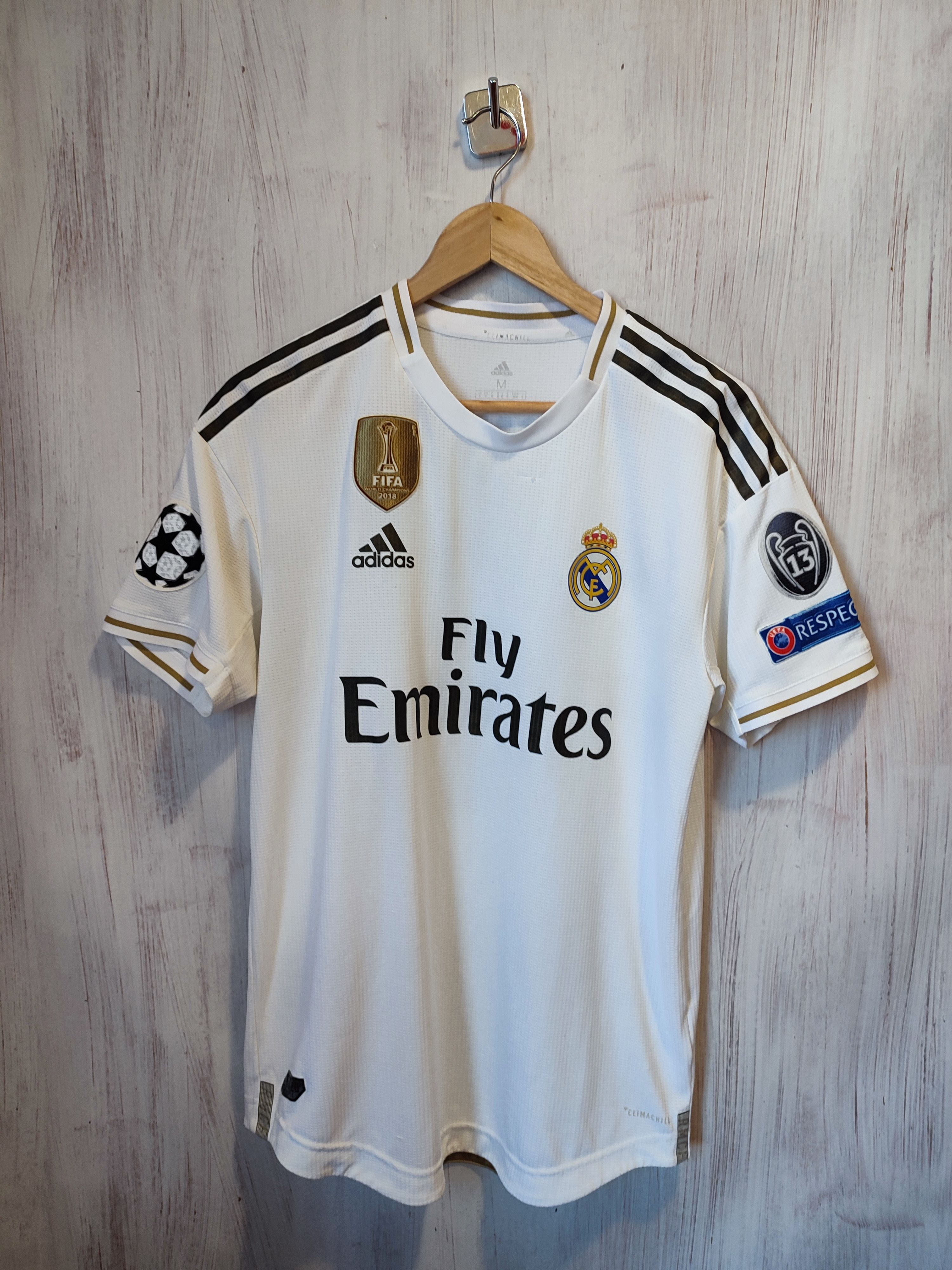 Adidas Authentic Soccer Jersey Real Madrid 2019 2020 home Sz M shirt jersey football Jovic Grailed