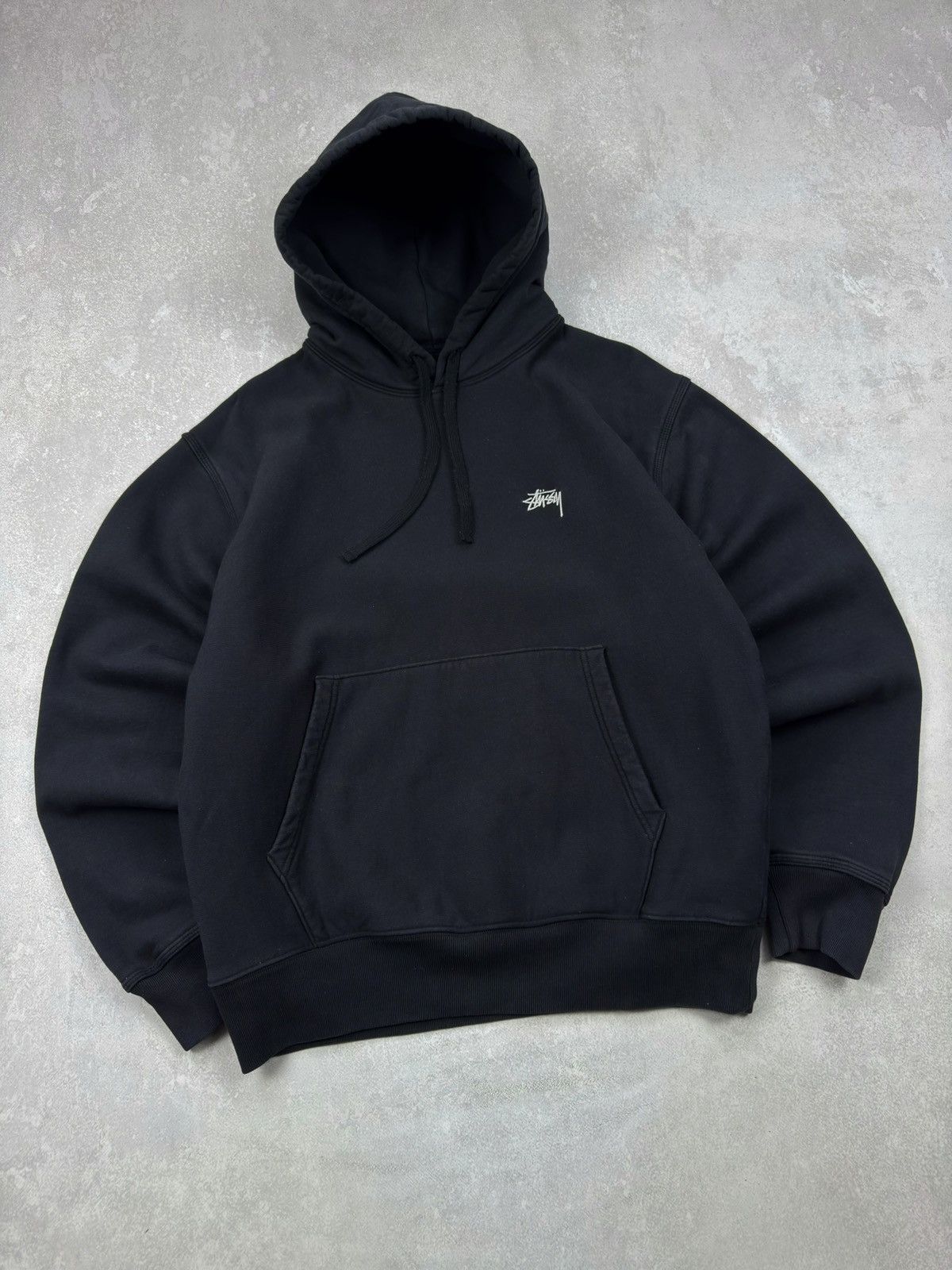 Stussy Stussy Basic Stock Logo Black Washed Hoodie Long Sleeve Size US M / EU 48-50 / 2 - 4 Thumbnail