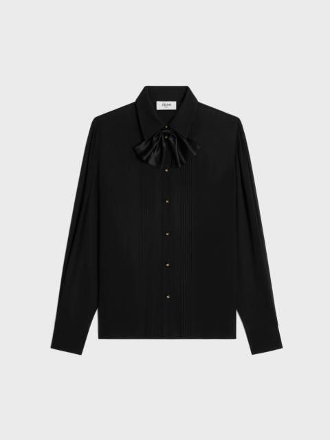 o1w1db10125 2B961856C Silk Georgette Bow Blouse in Black