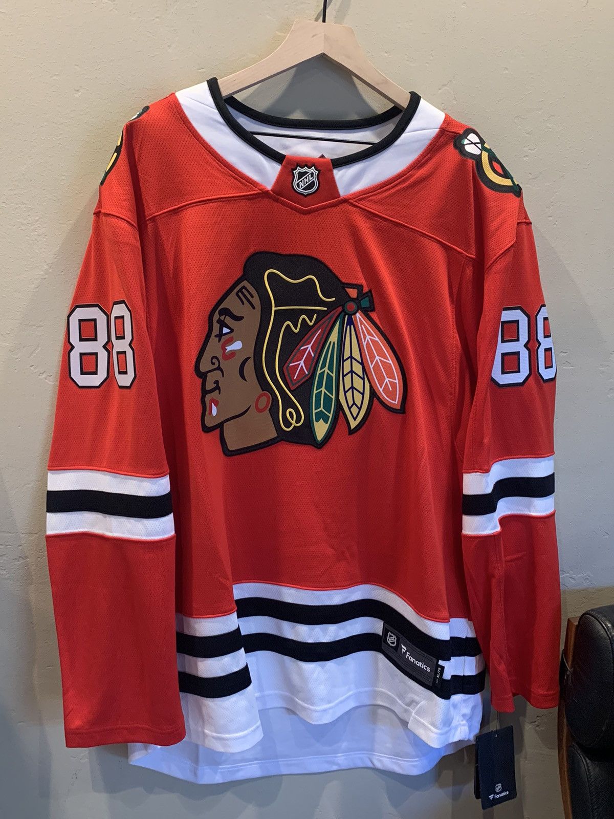 image of New Chicago Blackhawks Patrick Kane Nhl Hockey Jersey in Red, Men's (Size XL)