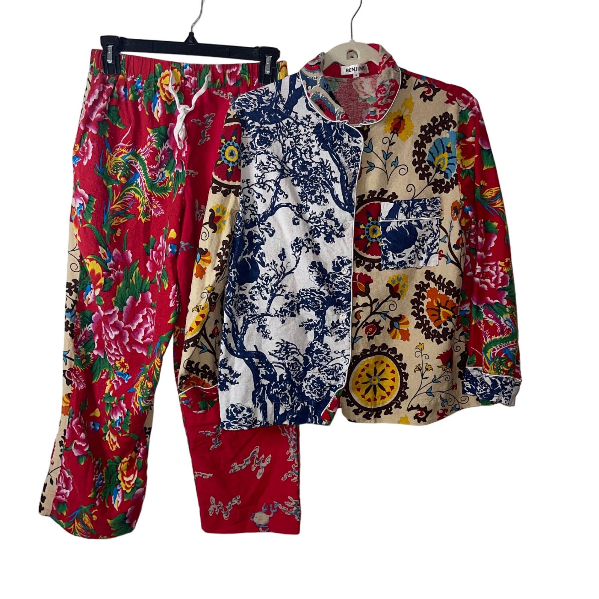 Other Benjimu Womens Pajama Set Size Small Multicolor Mixed Print Size ONE SIZE - 1 Preview