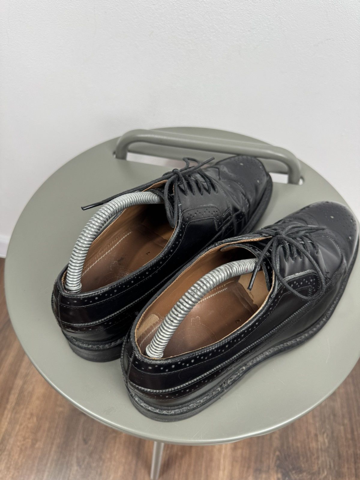 Other Vintage Black Leather Wingtip Brogue Oxford Shoes US 7 EU 40 Size US 7 / EU 40 - 13 Thumbnail
