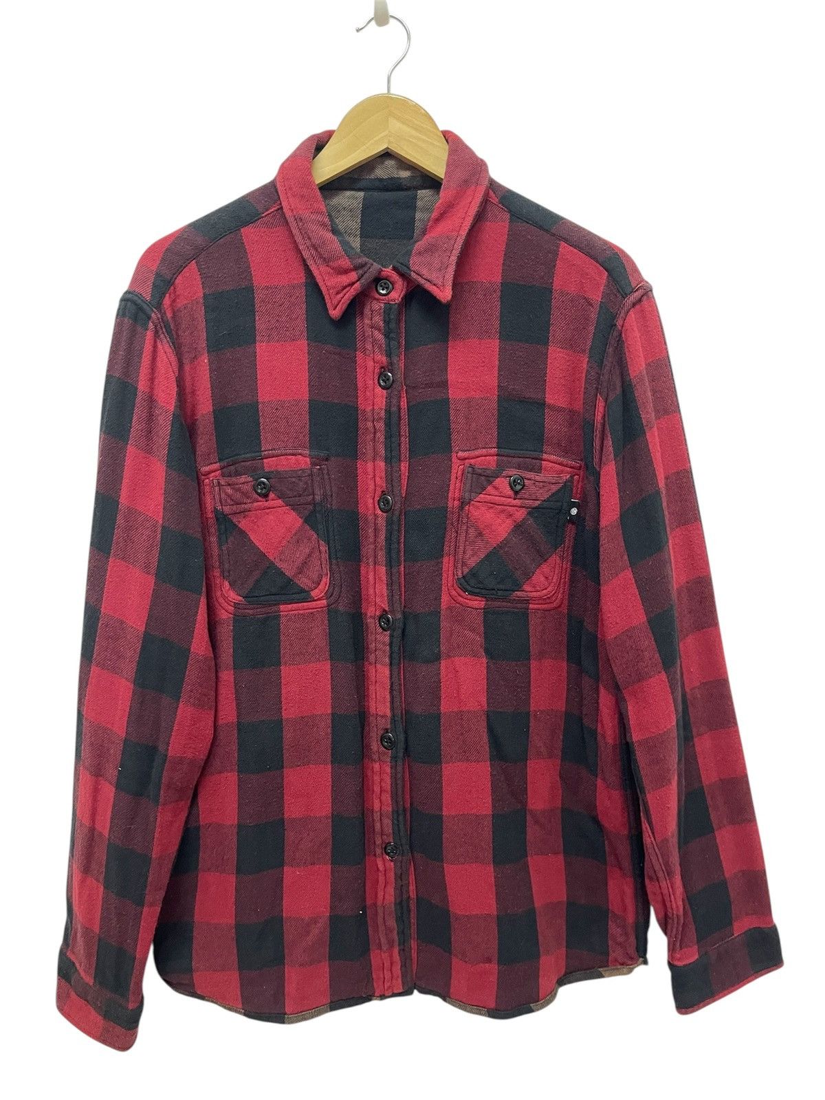Stussy Stussy Hellshire Plaid Shirt - Blue/Pink - Size M