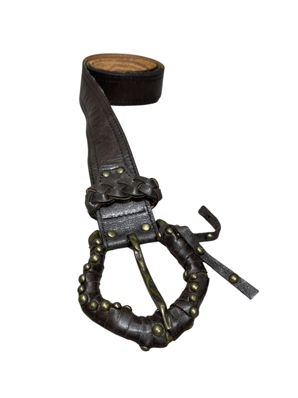 Seditionaries Hamdmade Leather with Unique Buckle Leather Belts Size ONE SIZE - 1 Thumbnail