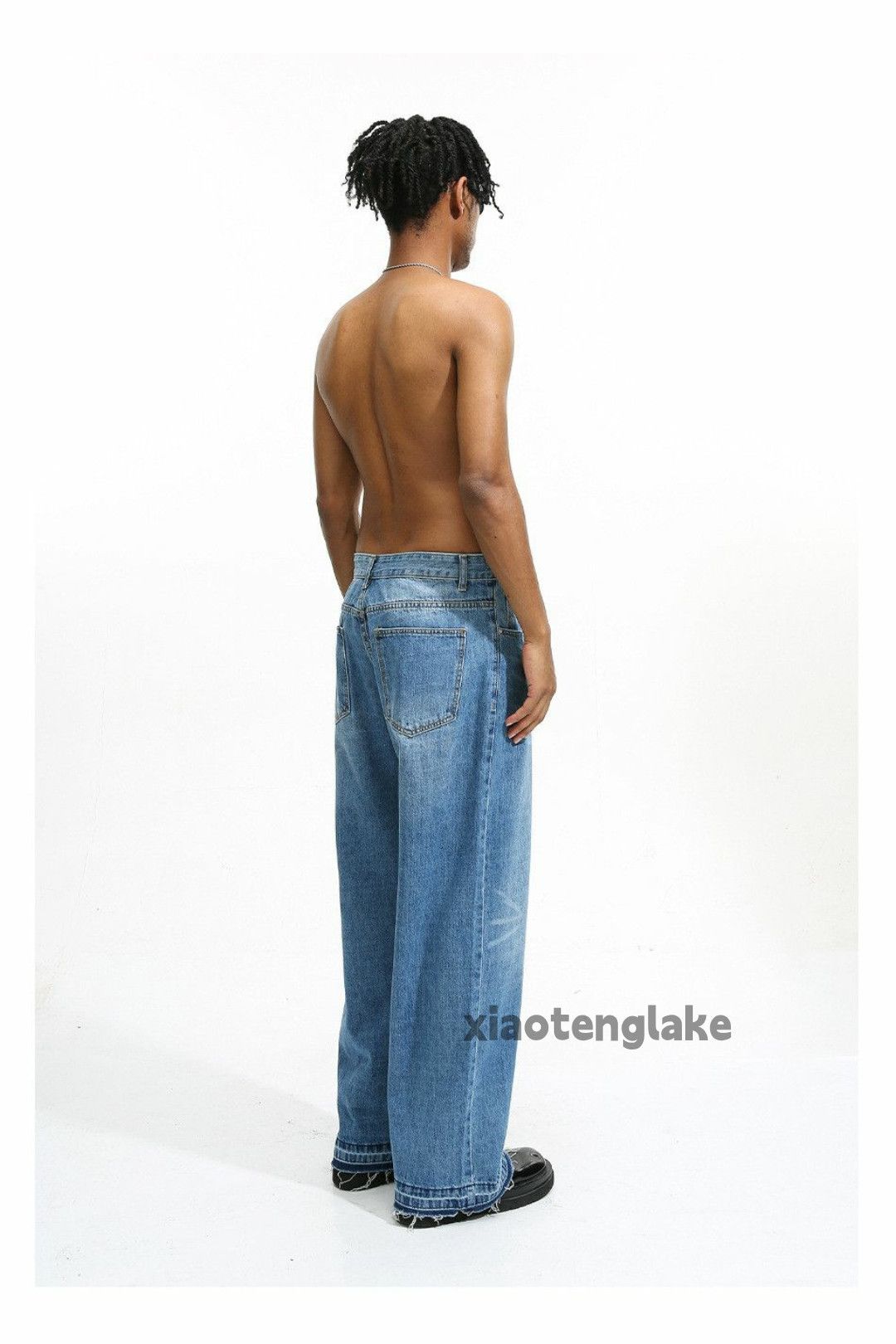 Jean × Vintage washed faded cleanfit yuppie loose baggy flared jeans Size US 30 / EU 46 - 4 Thumbnail