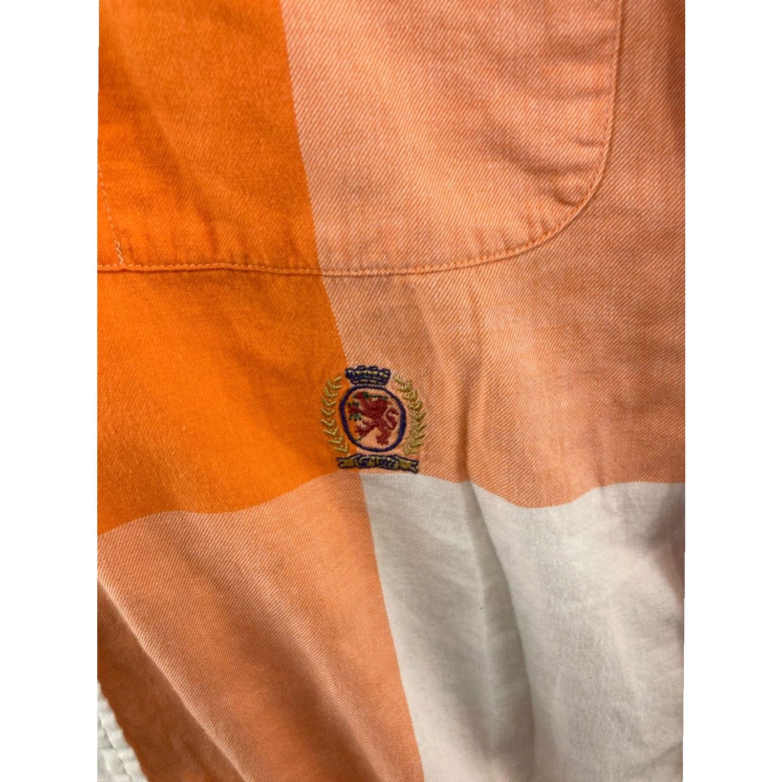 Tommy Hilfiger Tommy Hilfiger Mens Medium Orange Plaid Check Shirt Vintage 90s Size US M / EU 48-50 / 2 - 5 Thumbnail