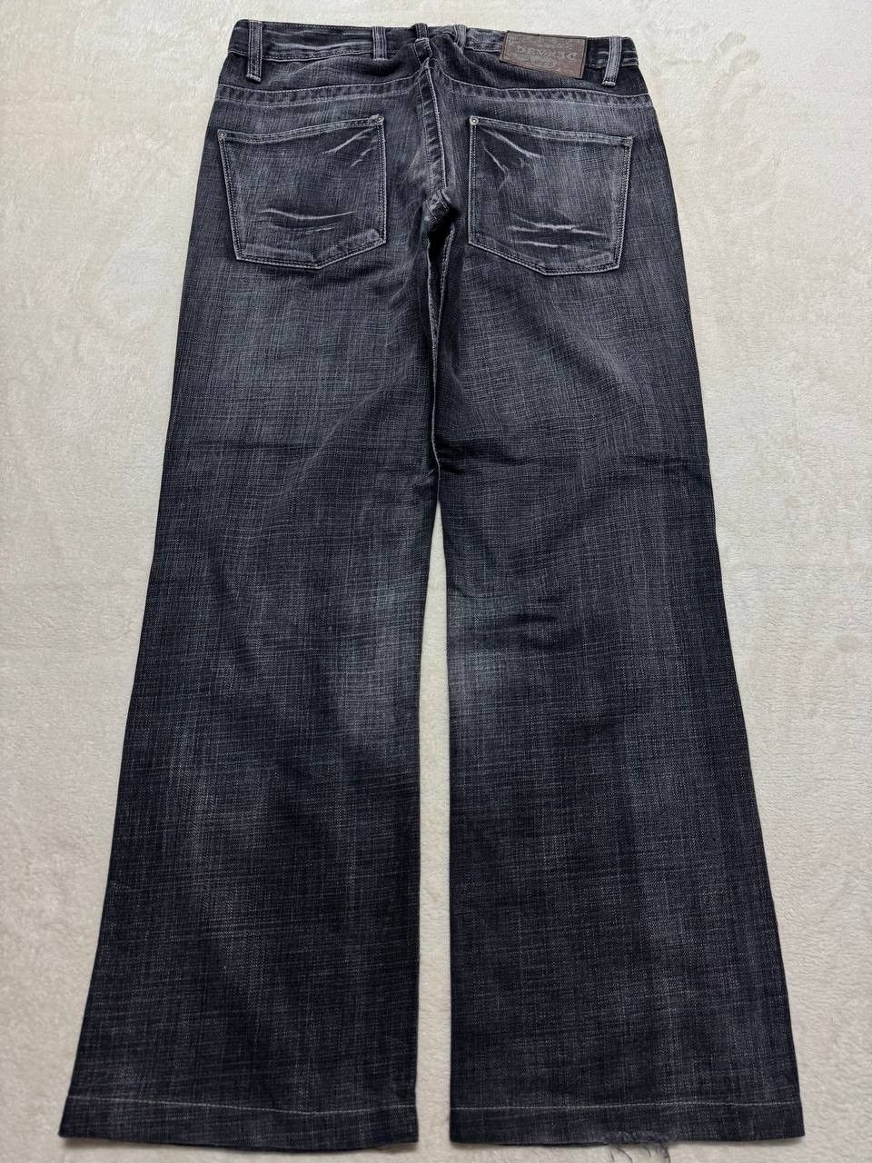 Japanese Brand FLARE 90s Style Devred Japanese Mudwash Distress Denim Jean Size US 33 - 11 Thumbnail