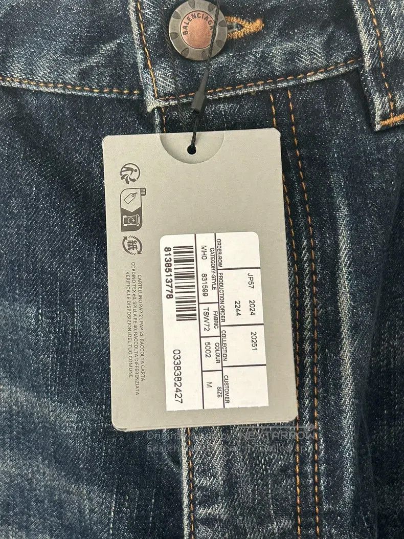 Balenciaga Balenciaga size M Embroidered letter baggy loose jeans Size US 27 - 5 Thumbnail