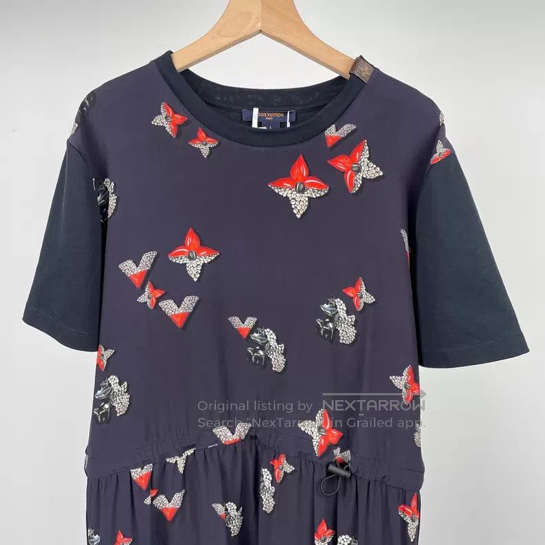 Louis Vuitton Louis Vuitton Butterfly print long dress Size L / US 10 / IT 46 - 3 Thumbnail