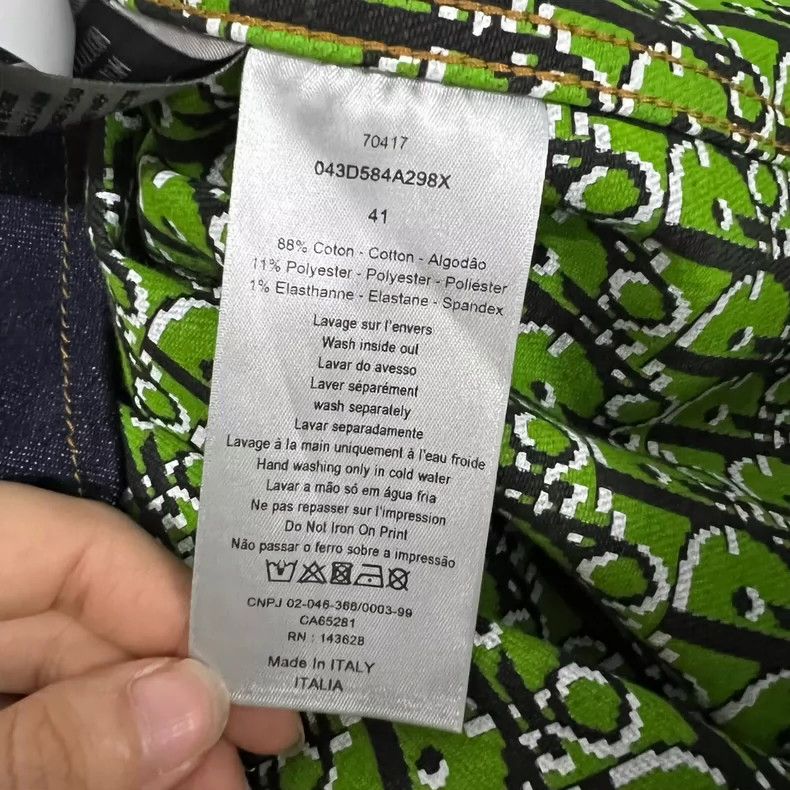 Dior Dior size 41 Denim jacket with presbyopic flowers in green Size US L / EU 52-54 / 3 - 4 Thumbnail