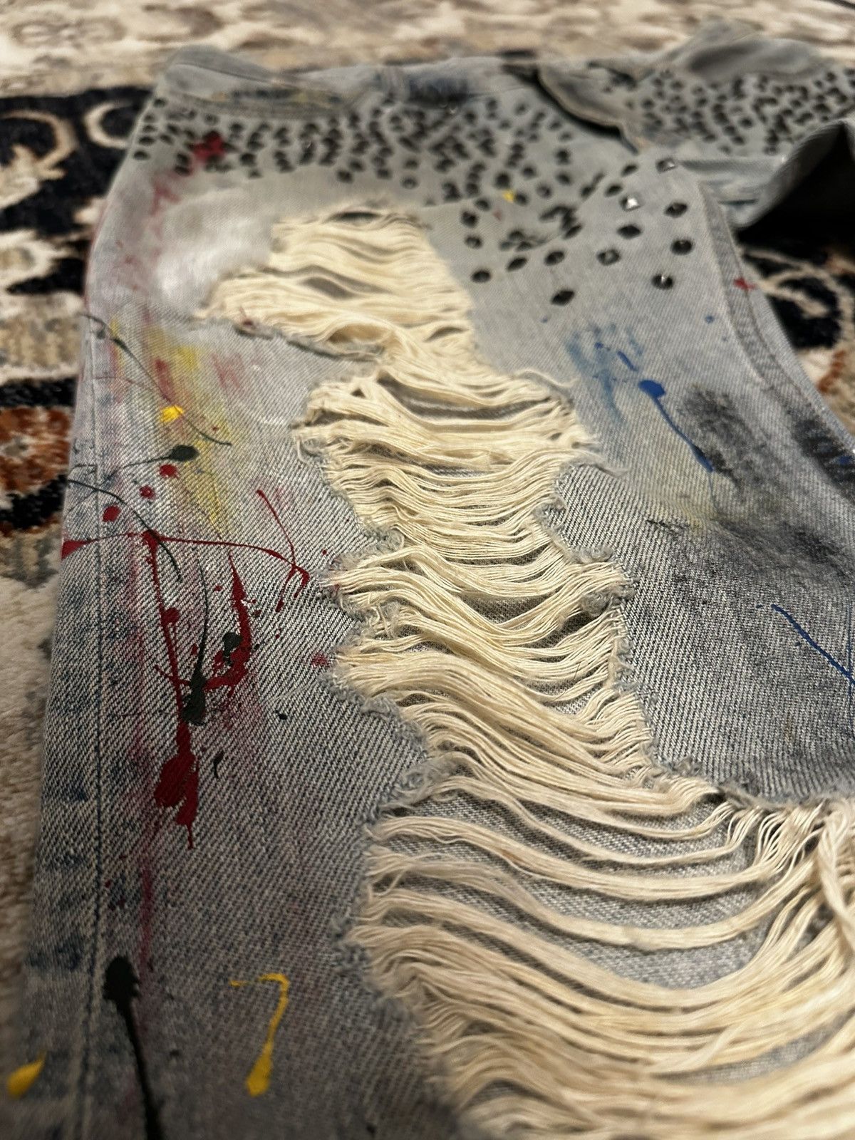 Number (N)ine Studded painter denim Size US 33 - 2 Thumbnail