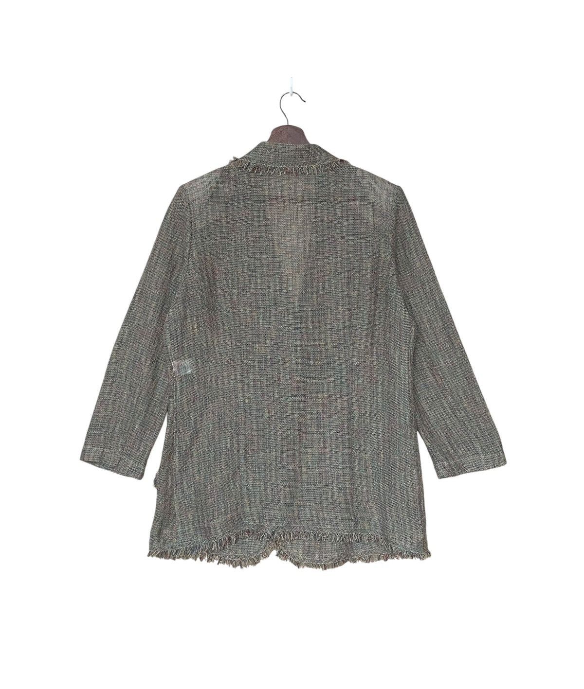 Japanese Brand Vintage Japanese Brand Bonsaune Wool Linen Silk Blazer 1990s Size 4XL / US 24-26 - 2 Thumbnail