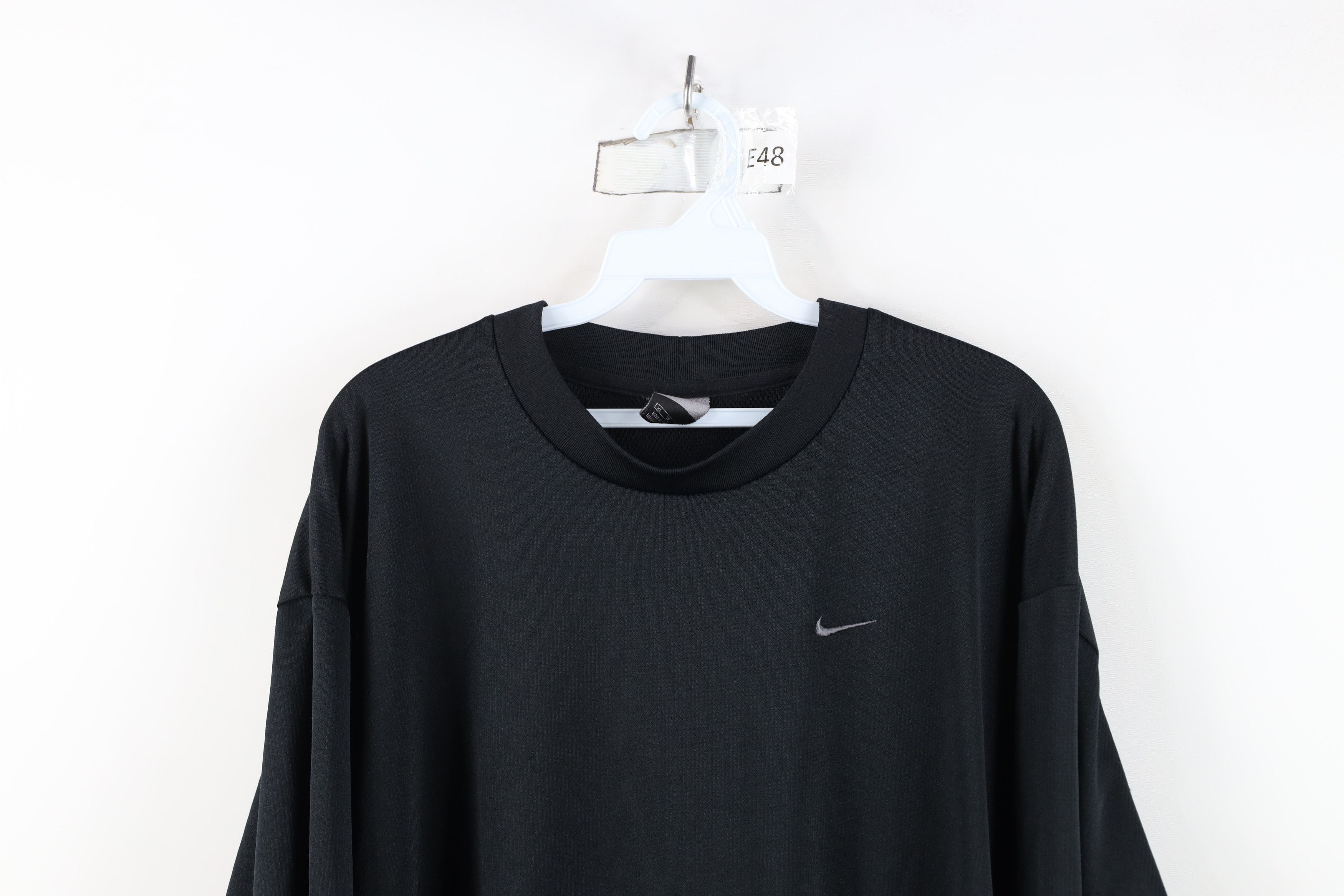 Nike Vintage 90s Y2K Nike Mini Swoosh Knit Long Sleeve T-Shirt Size US XL / EU 56 / 4 - 2 Thumbnail