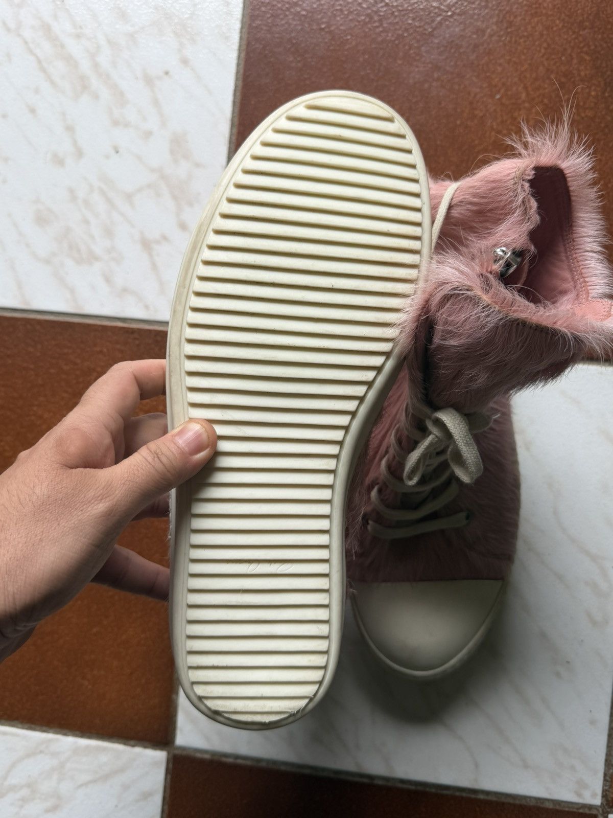 Rick Owens Pink Unshaved Ramones Size US 9.5 / EU 42-43 - 5 Thumbnail