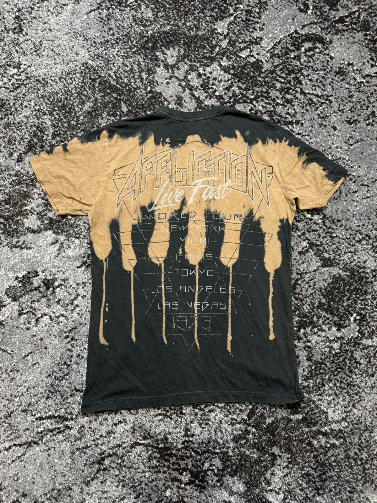 Affliction × Vintage Vintage Y2K Affliction Wing Live Fast Style Faded T-Shirt Size US S / EU 44-46 / 1 - 7 Thumbnail