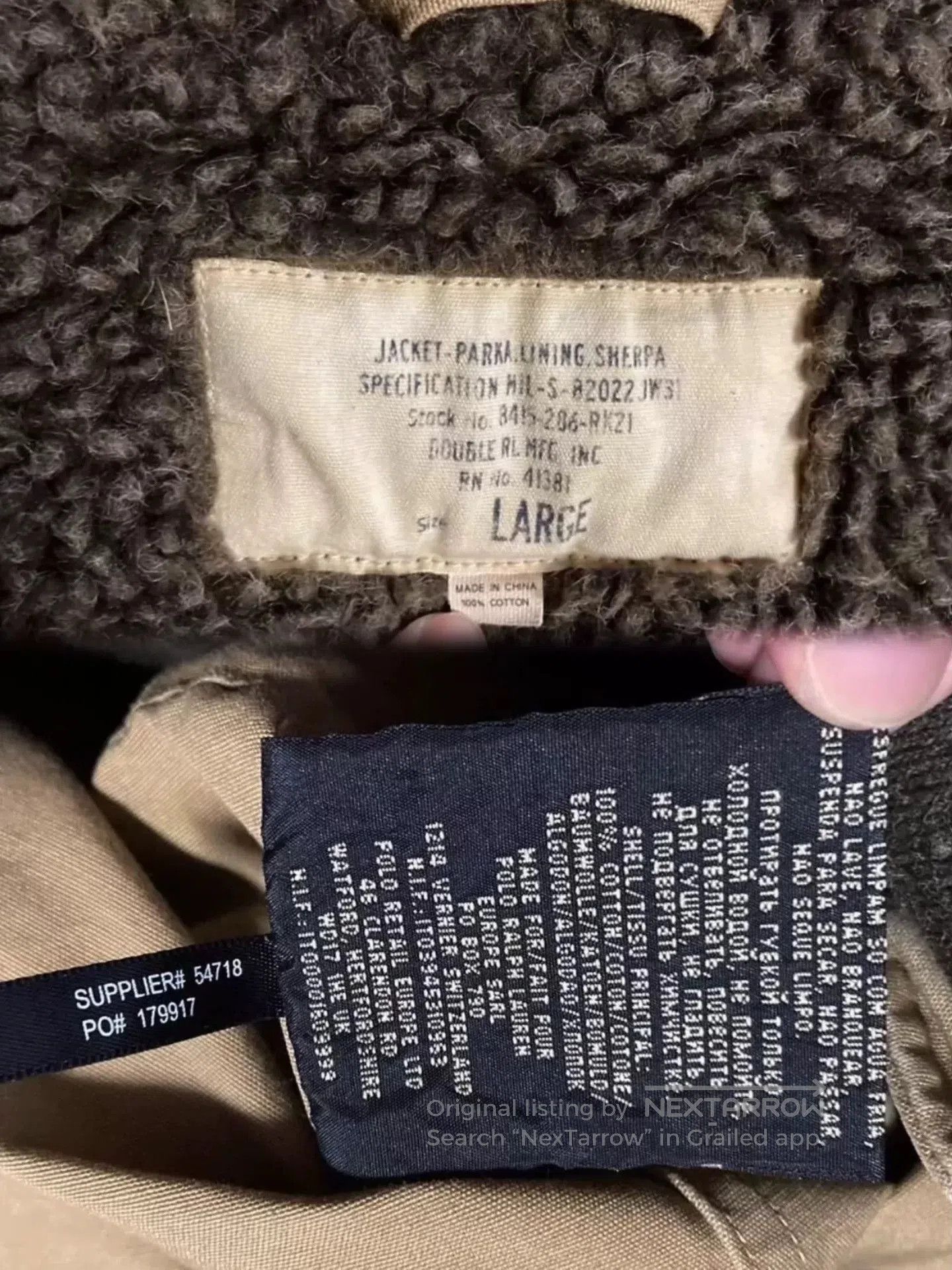 RRL Ralph Lauren 1940s Military Deck Coat Jacket Parka. Size US M / EU 48-50 / 2 - 9 Thumbnail