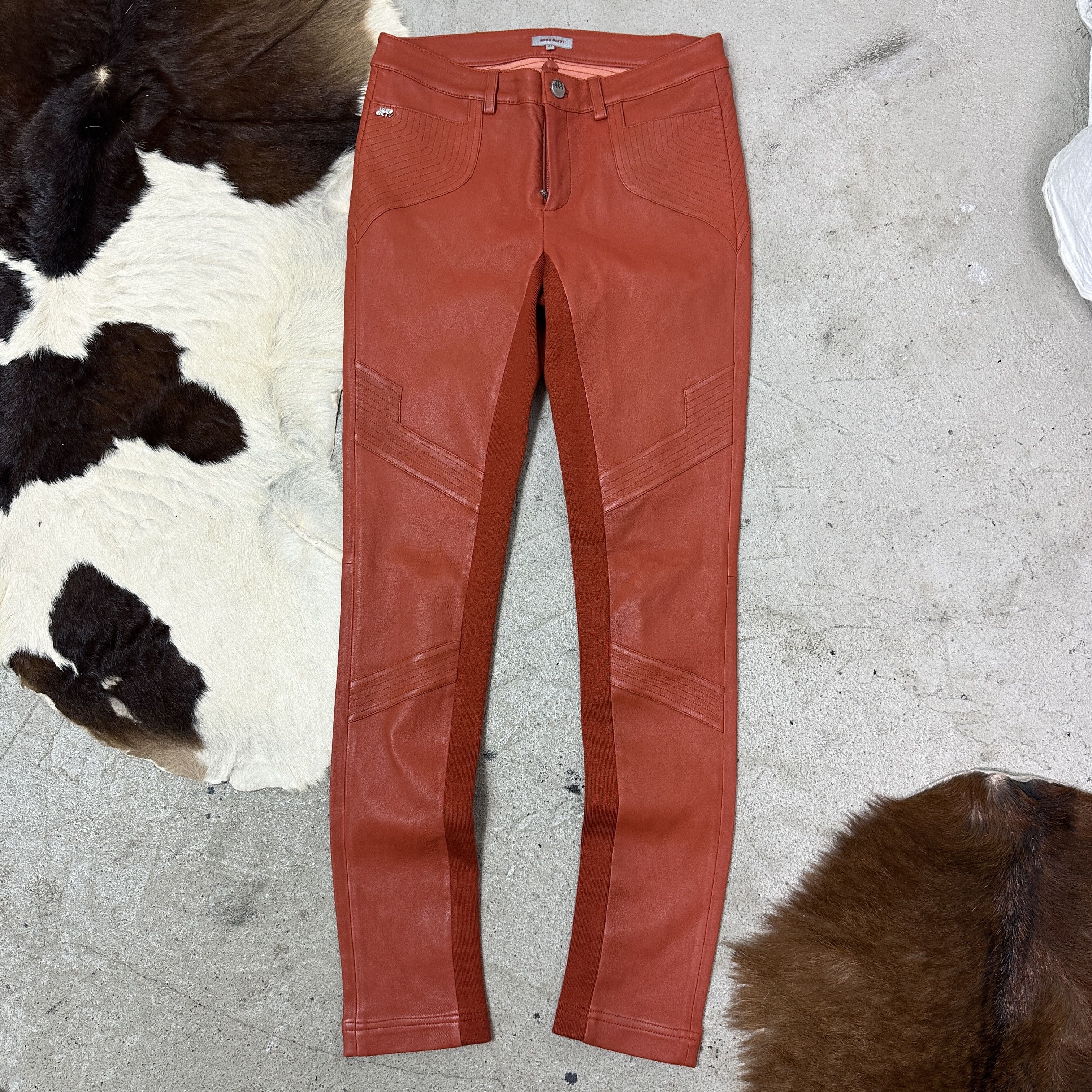Miss Sixty Vintage Leather Biker Moto Grunge Miss Sixty Pants Y2K Size 24" / US 00 / IT 34 - 4 Thumbnail