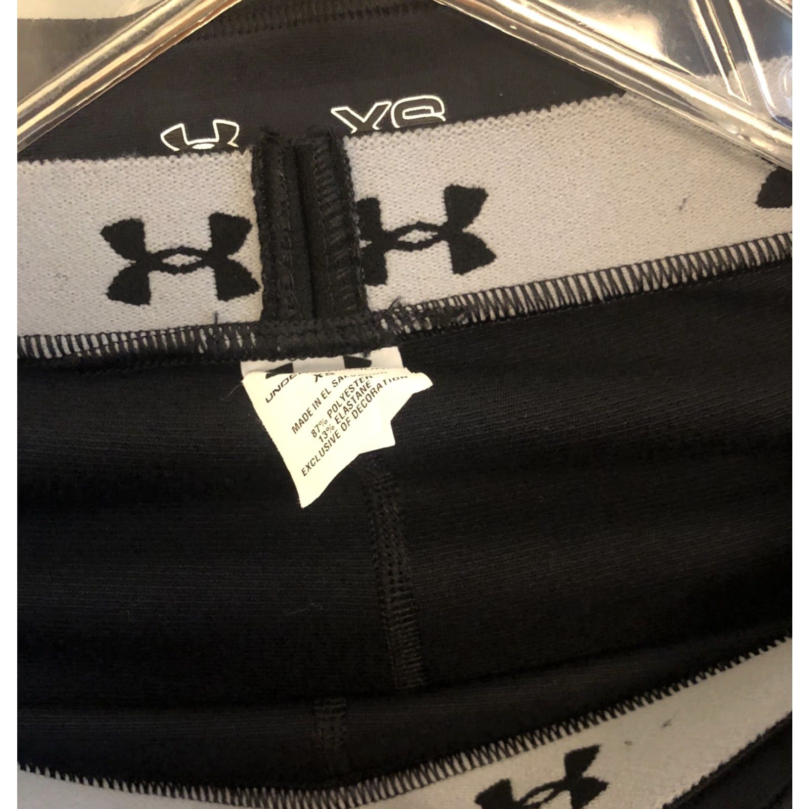 Under Armour Under Armour Leggings Women XS Black Compression Sweatpants Tight Skinny Logo Pull On Size 26" / US 2 / IT 38 - 3 Thumbnail