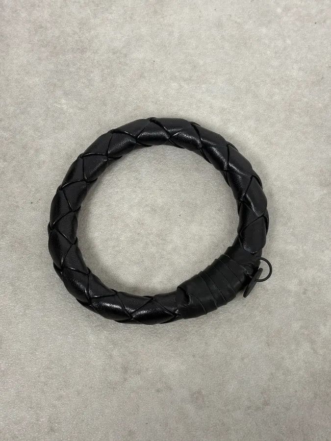 Bottega Veneta 2000s Bottega Veneta Black Woven Leather Bracelet Size ONE SIZE - 5 Thumbnail