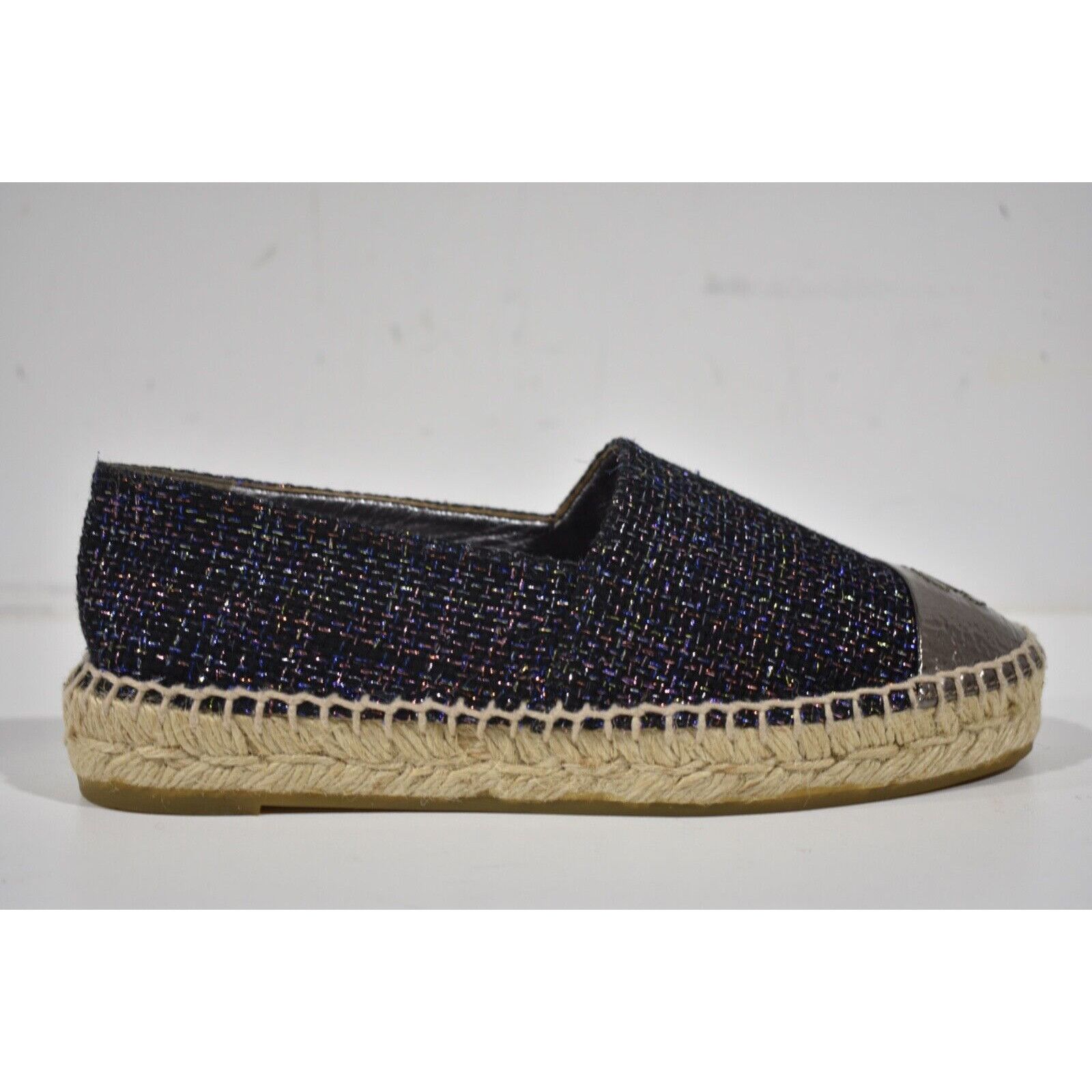 Chanel 16S Tweed CC Cap Toe Double Sole Espadrille Ballet Flats 35 Size US 5 / IT 35 - 1 Thumbnail