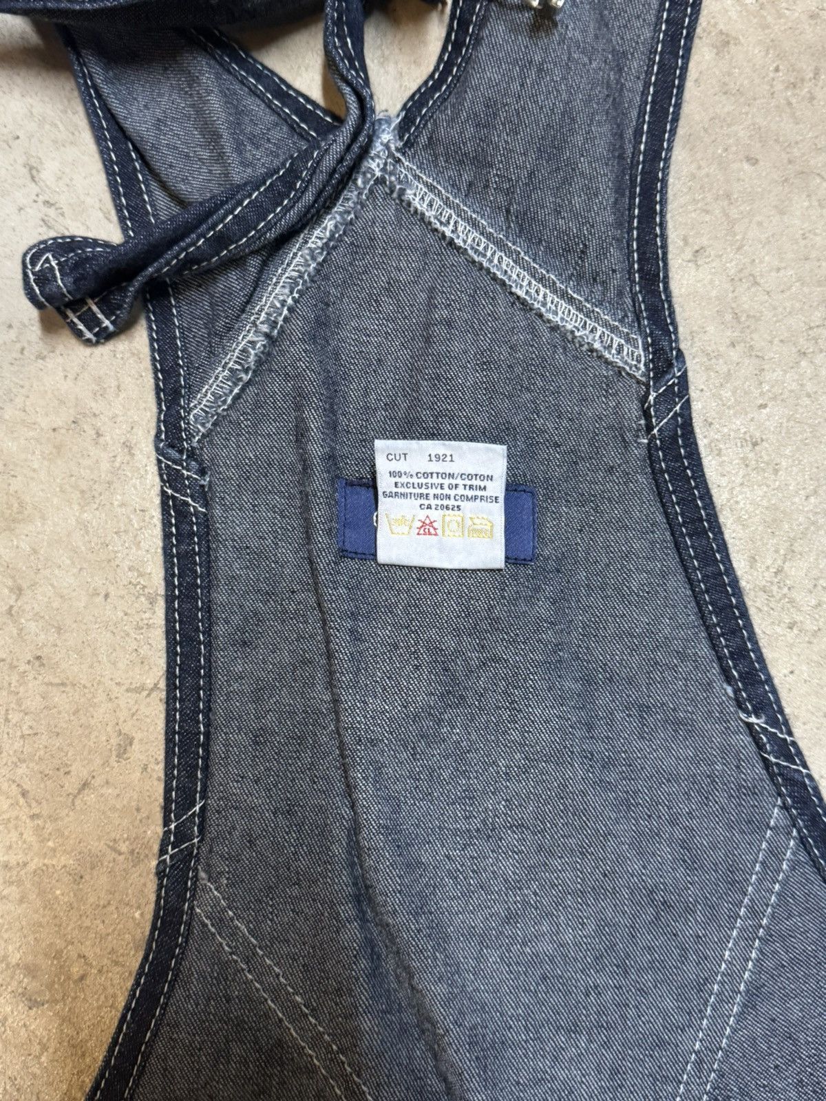 Guess × Vintage Vintage Guess Wide Leg Denim Overalls Size Large Dark Indigo Size US 36 / EU 52 - 8 Thumbnail