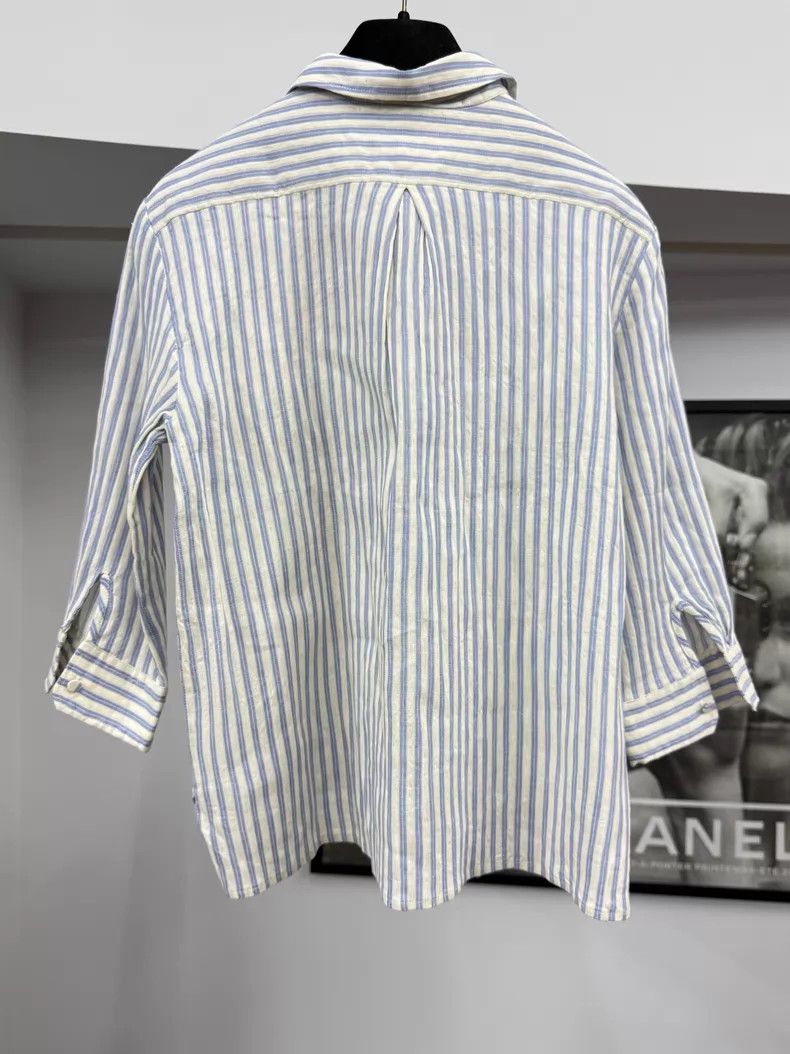 Gucci Gucci Blue and white color-block striped shirt Size M / US 6-8 / IT 42-44 - 3 Thumbnail