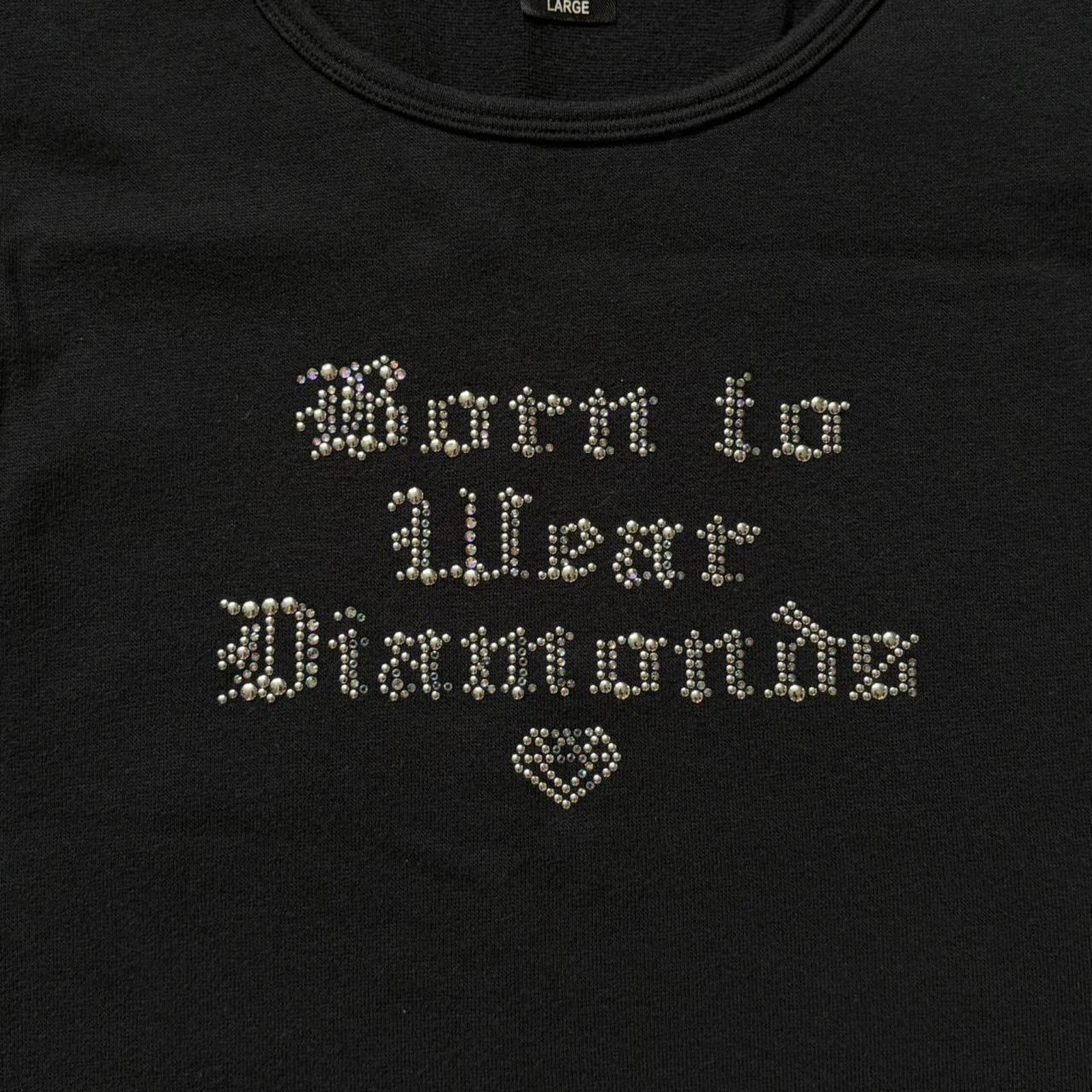Other "Born to Wear Diamonds" Black rhinestone tank top Size L / US 10 / IT 46 - 4 Thumbnail