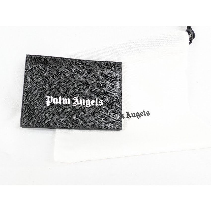 Palm Angels o1rshd1 Size: OS / Logo Caviar Card Holder in Black/White Size ONE SIZE - 4 Thumbnail