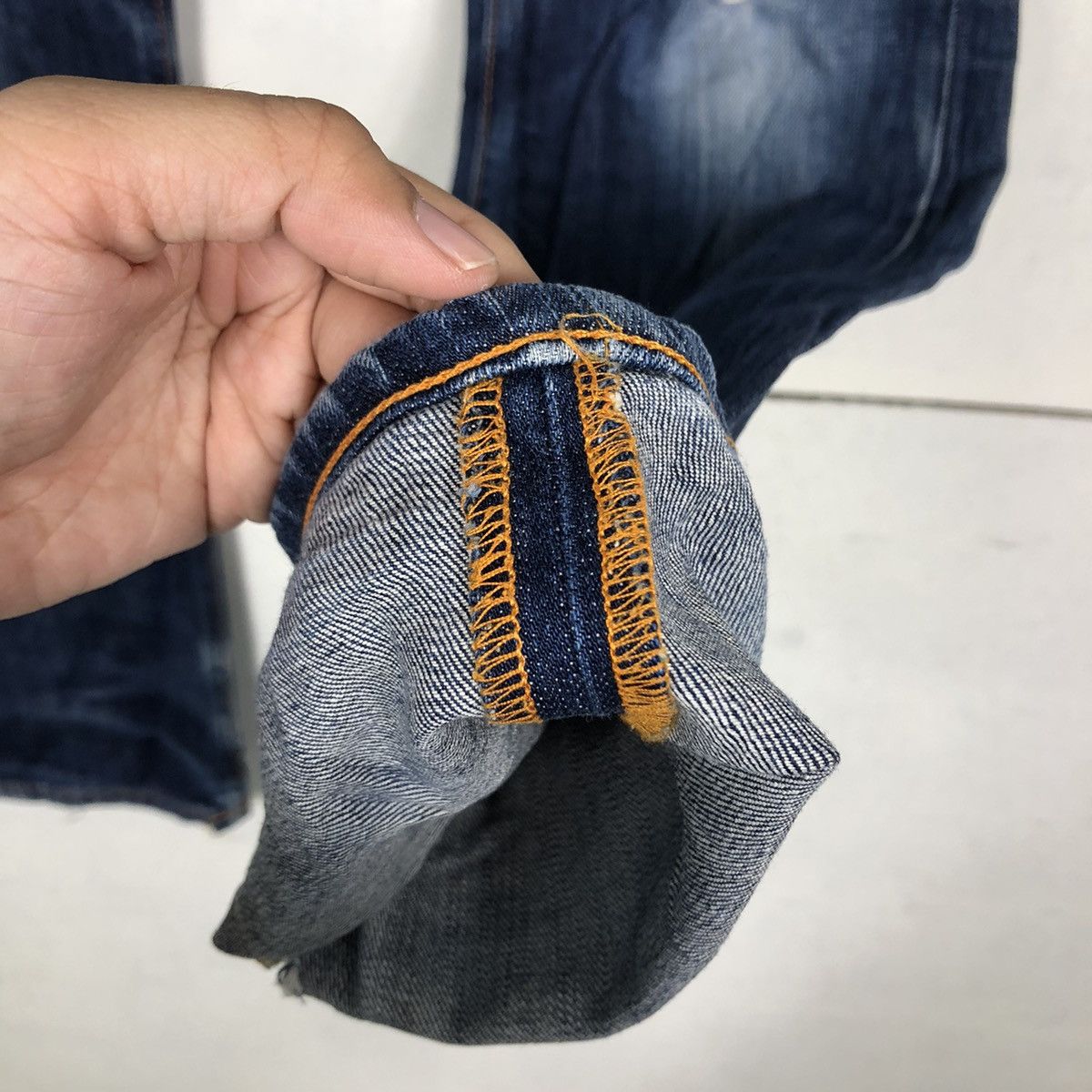 Japanese Brand 🔥Rare Skinny Cut Distressed Denim Jeans Nudie Japan Punk Size US 28 / EU 44 - 11 Thumbnail