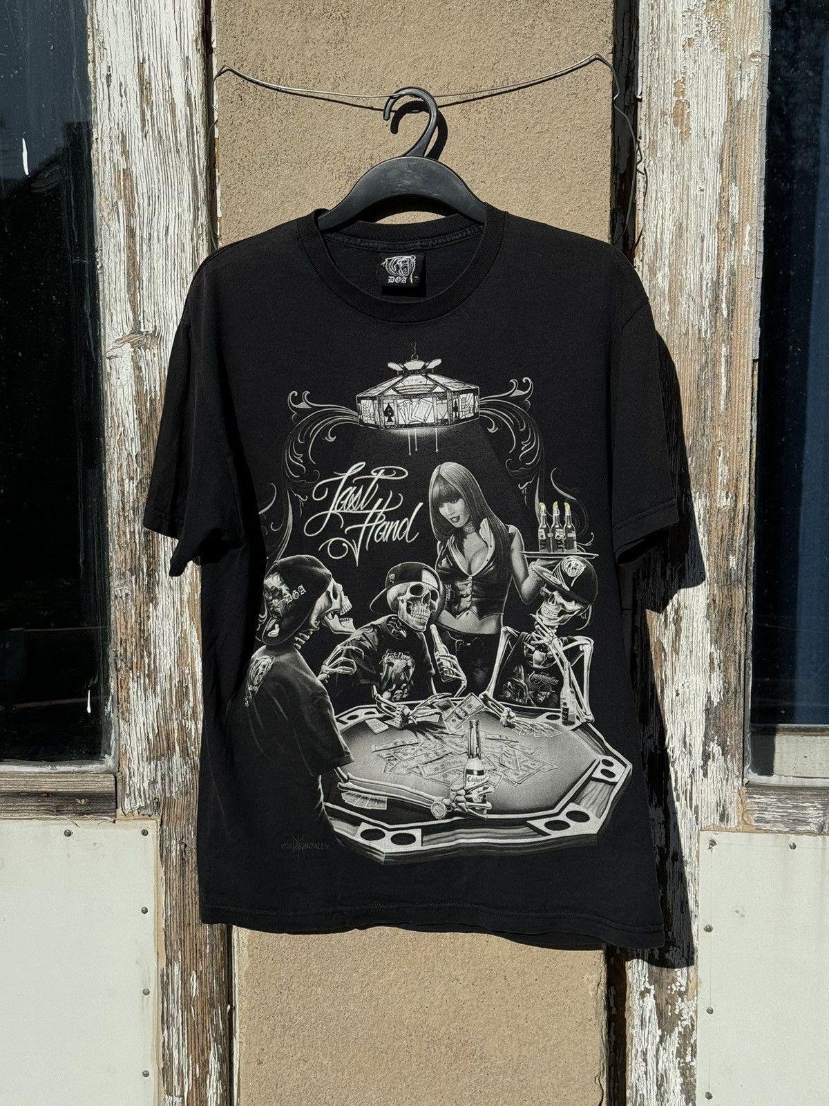Other Y2K RARE David Gonzales skeleton poker alternative tshirt Size US L / EU 52-54 / 3 - 1 Thumbnail