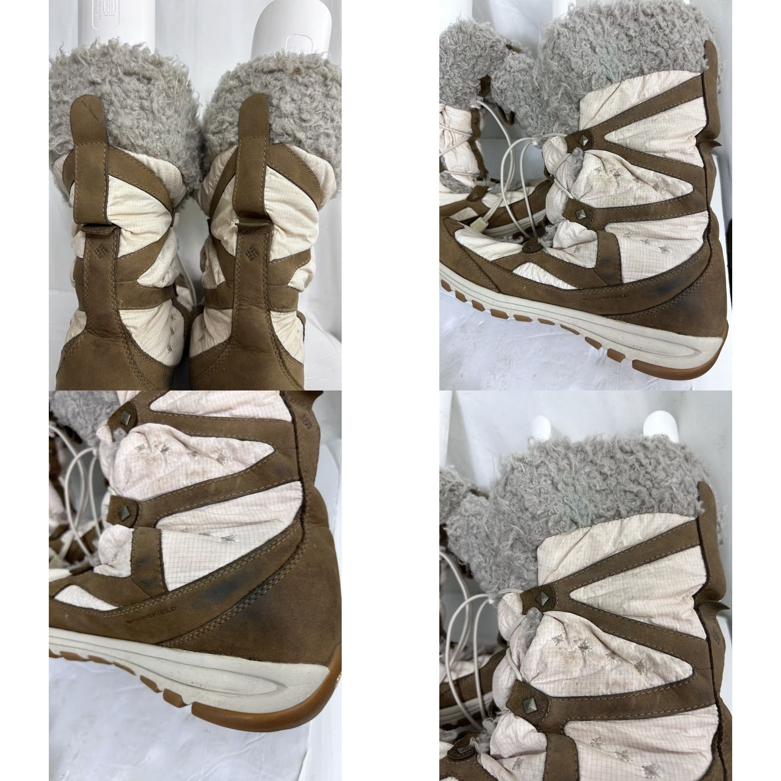 Vintage Columbia Boots Womens 10 Snow Boot Lined Brown White Faux Sherpa Outdoor Winter Hiking Womens Shoes Size US 10 / IT 40 - 10 Thumbnail