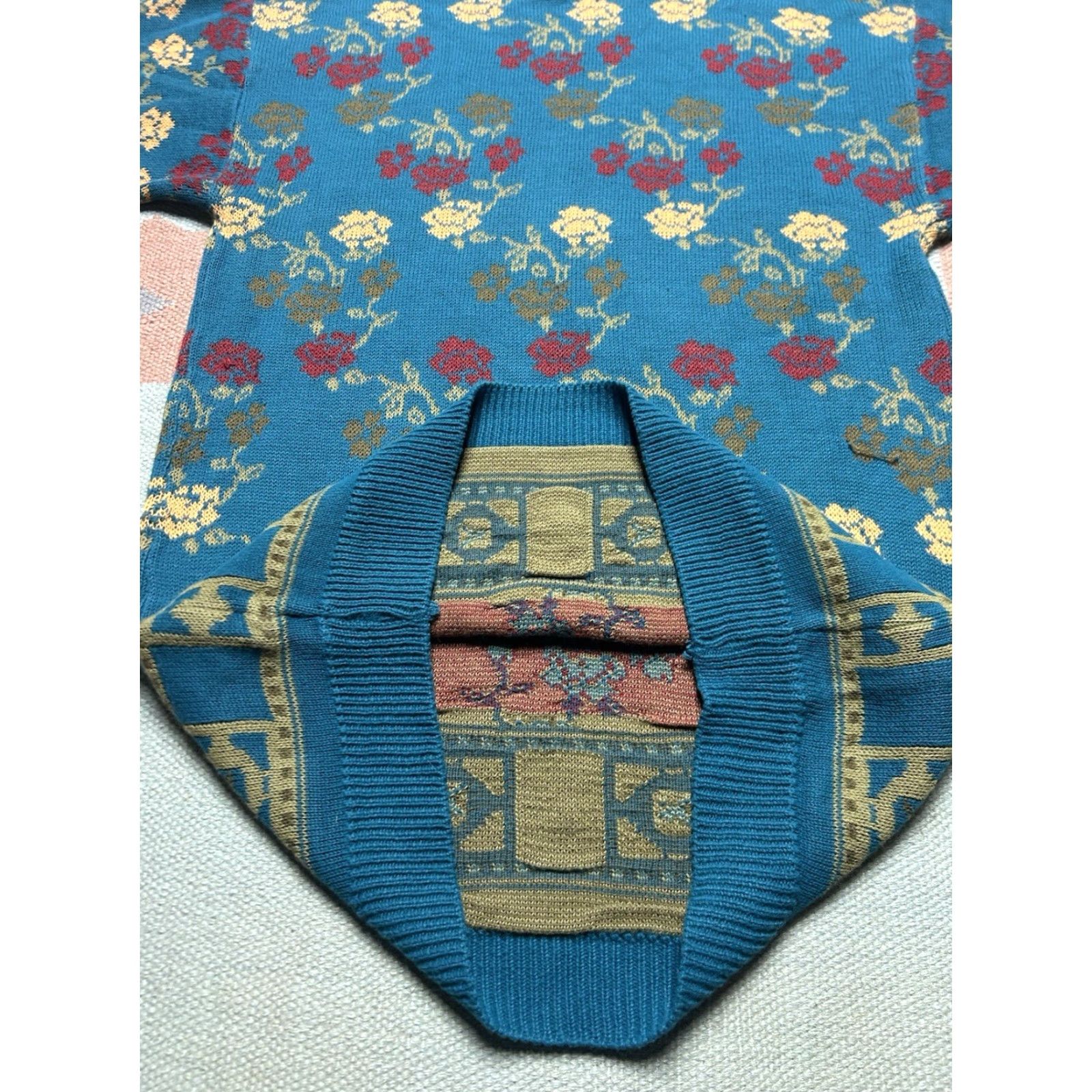 Vintage Vintage Cabin Creek Blue Acrylic Knit Pullover Floral Adult Medium User: Vintage Cabin Creek Blue Acrylic Knit Pullover Floral Adult Medium Size M / US 6-8 / IT 42-44 - 8 Thumbnail