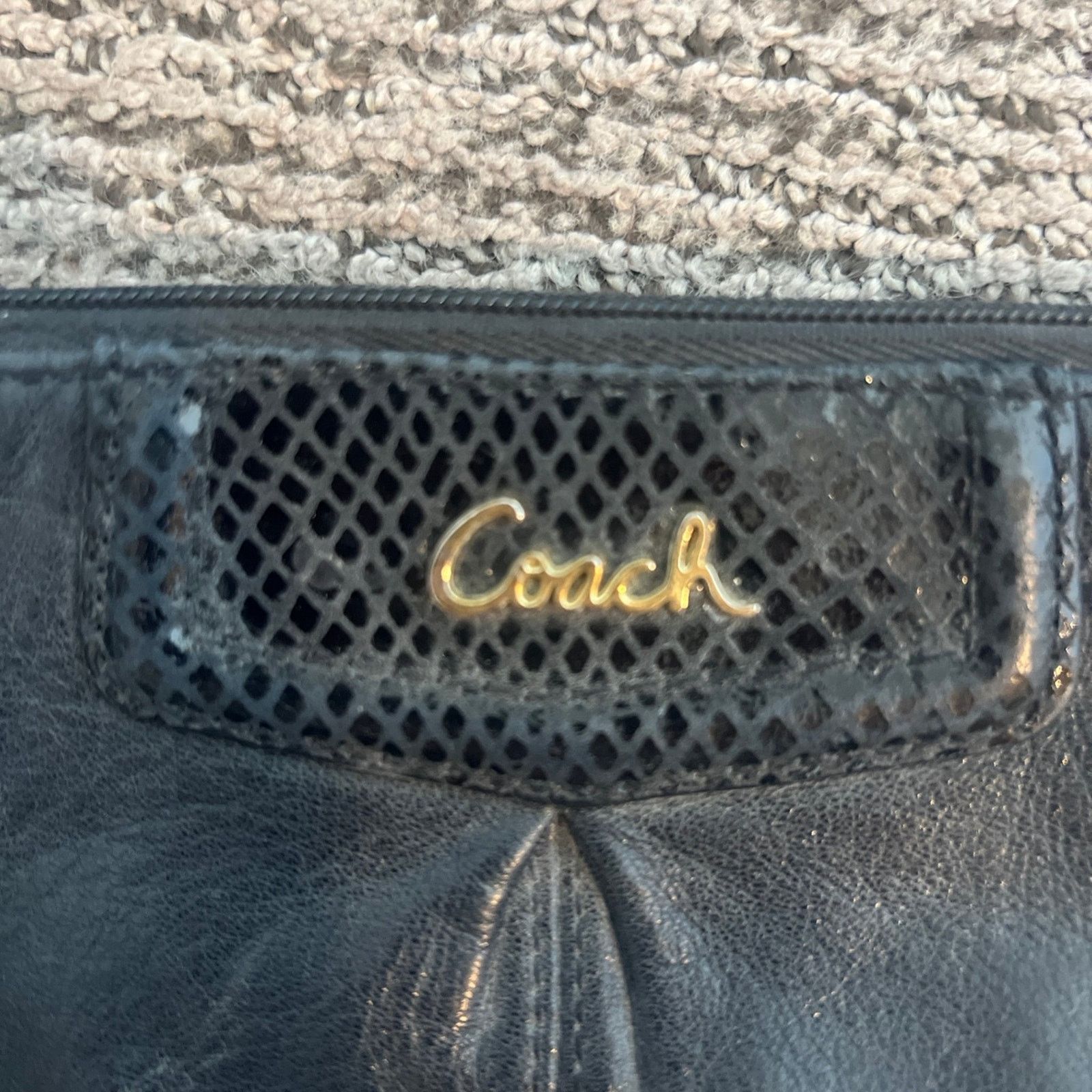 Coach Black Leather Coach Clutch Bag Size ONE SIZE - 2 Thumbnail