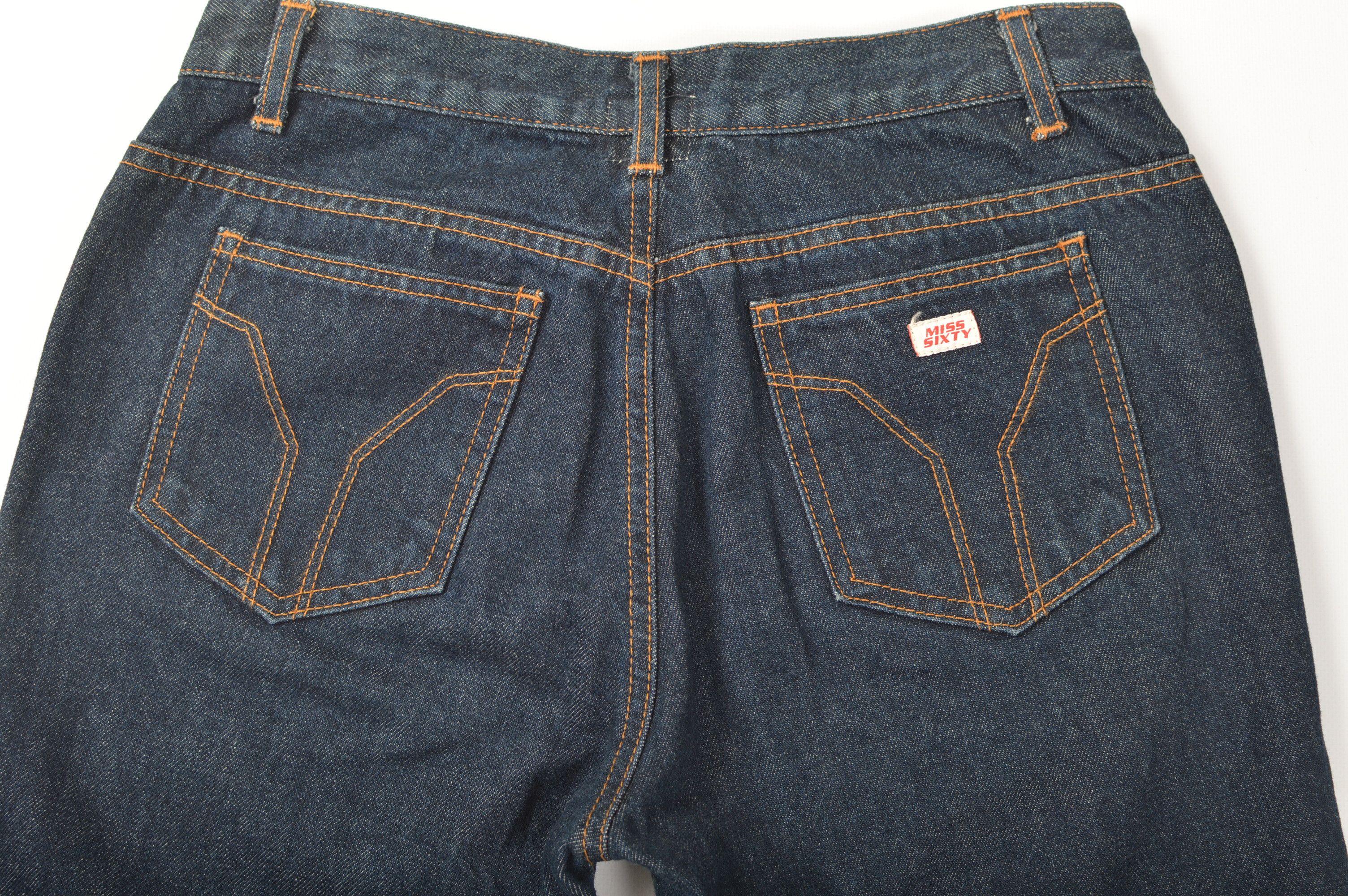 Miss Sixty × Vintage Miss Sixty Vintage Y2K Calf Embroidery Denim Jeans Size 28" / US 6 / IT 42 - 9 Thumbnail