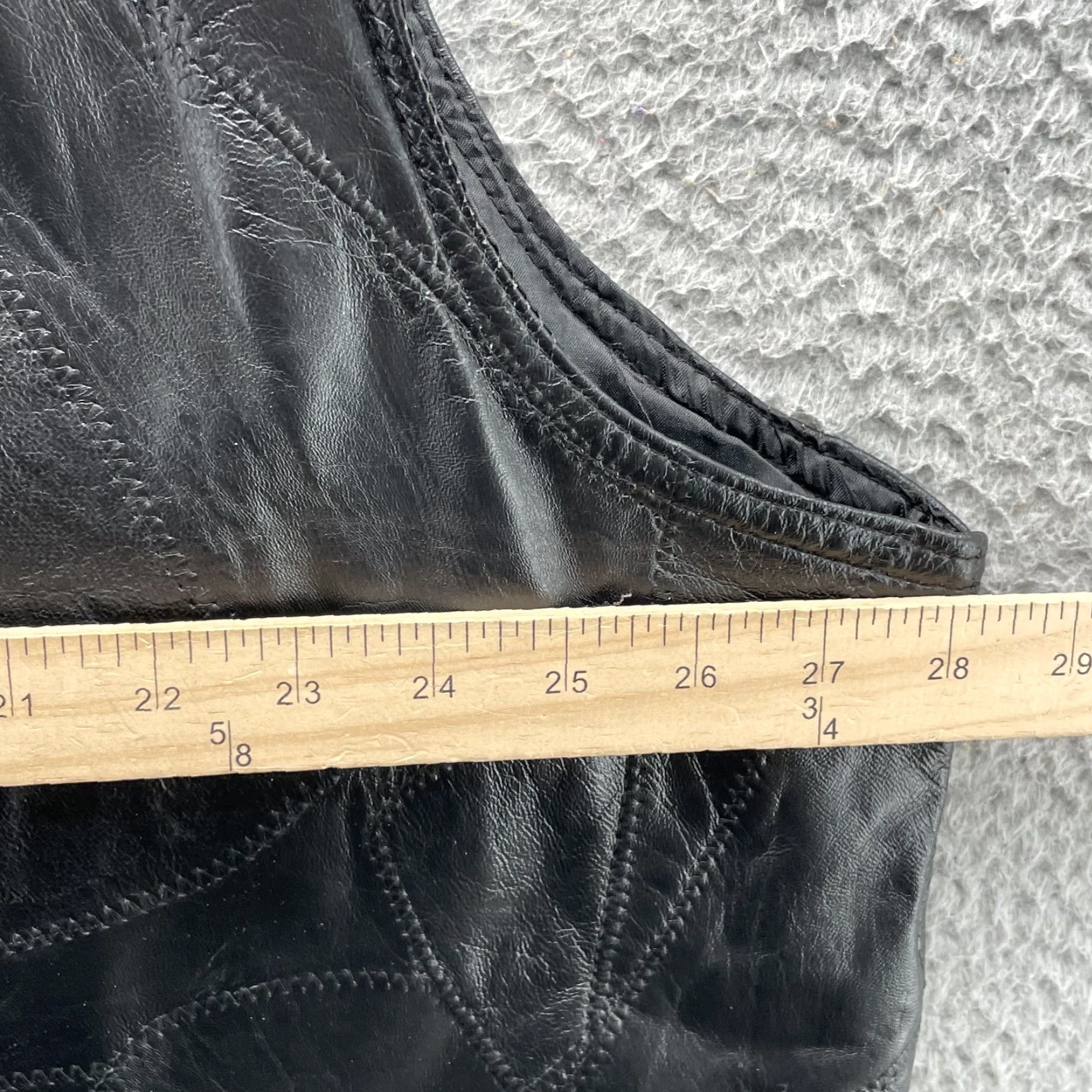 Haband VINTAGE Haband 100% Leather Vest Men 3XL Biker Motorcycle Western Cowboy Riding 90s Size US XXL / EU 58 / 5 - 4 Thumbnail