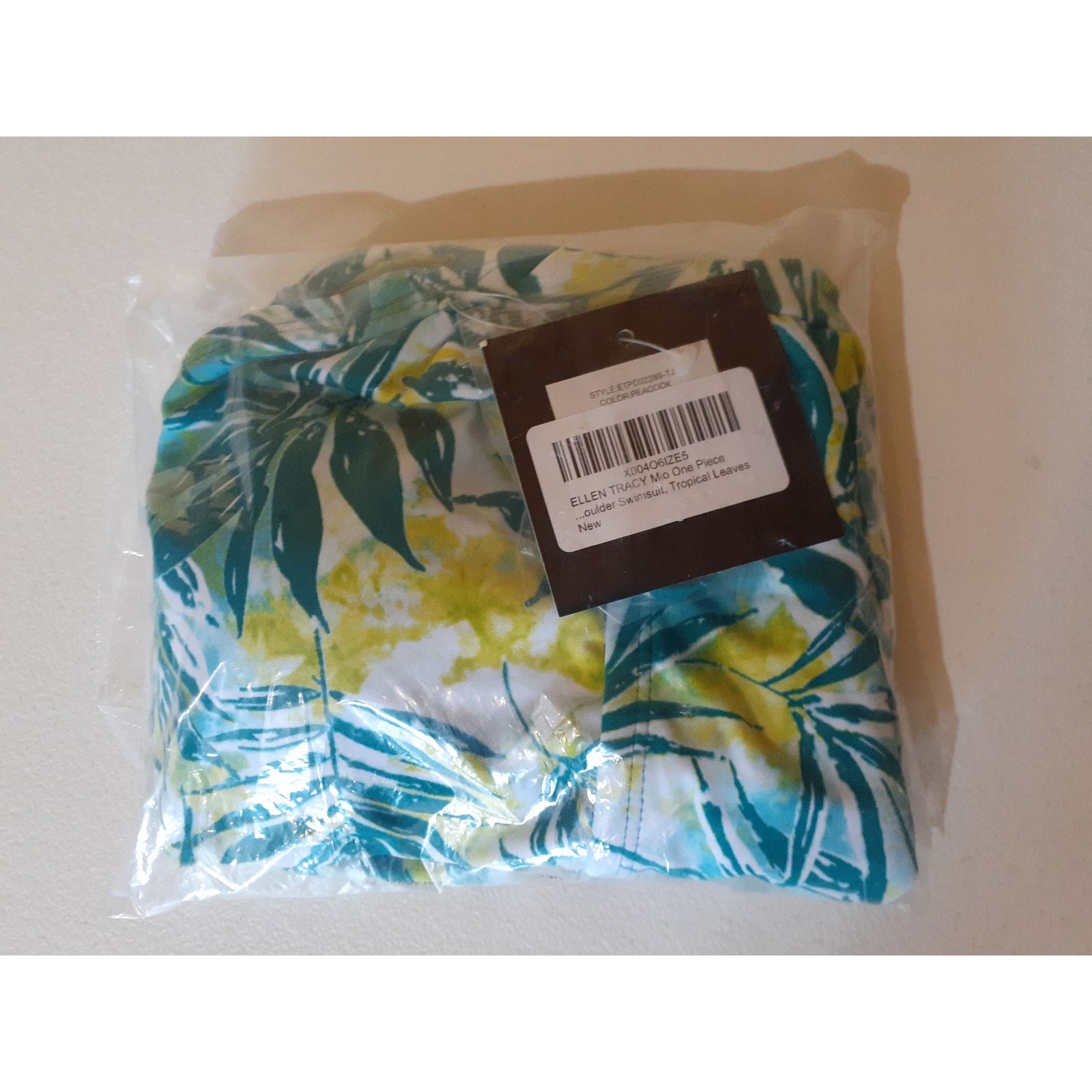 Ellen Tracy ELLEN TRACY Mio Swimsuit Convertible One Shoulder T Leaves 6 Size ONE SIZE - 2 Thumbnail