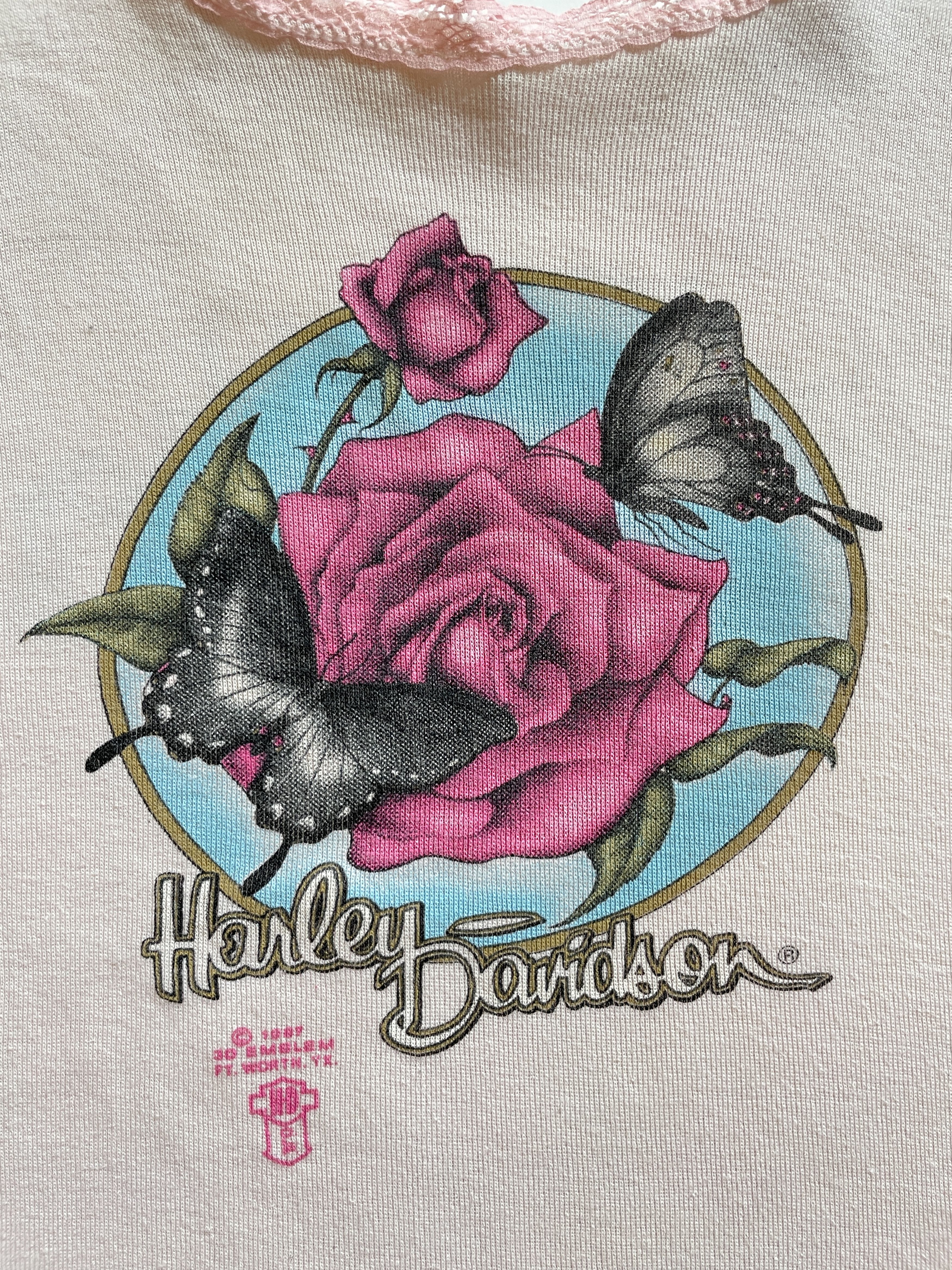 Harley Davidson 1987 Harley Davidson 3D Emblem Biker Lace Tank Top Size XS / US 0-2 / IT 36-38 - 1 Thumbnail