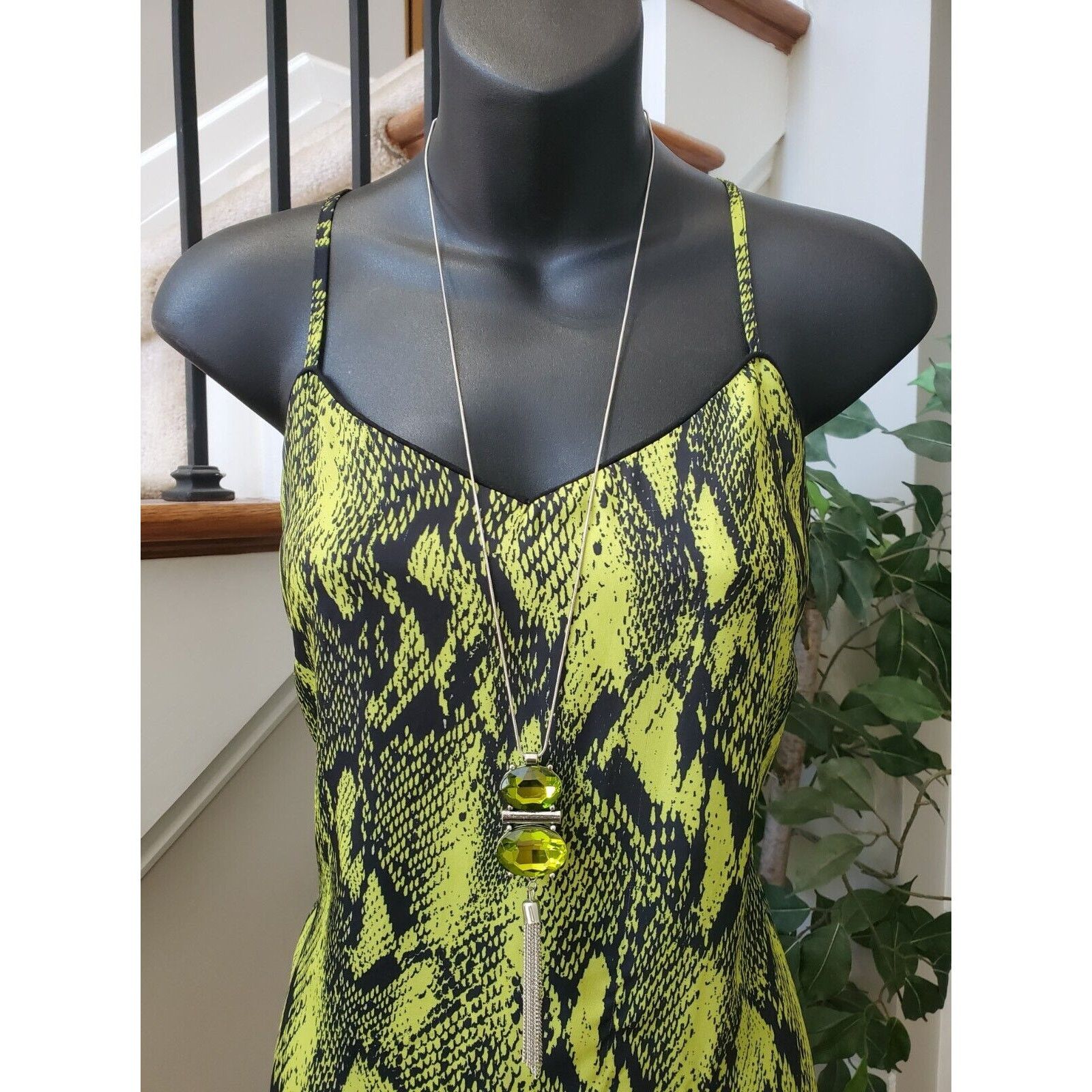 Other Sans Souci Snake Print Polyester V-Neck Knee Length Dress L Size L / US 10 / IT 46 - 2 Thumbnail