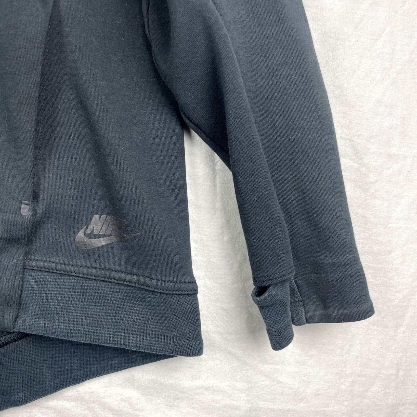 Nike Nike Hoodie Womens Large Black Full Zip Tech Fleece Sportswear Size L / US 10 / IT 46 - 3 Thumbnail