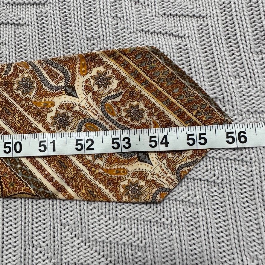 Liberty London Vintage Liberty of London brown paisley silk tie Size ONE SIZE - 4 Thumbnail