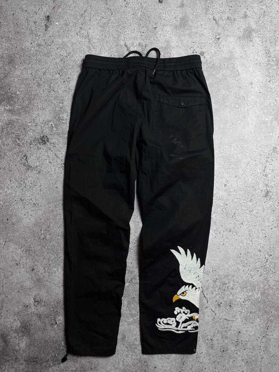 Japanese Brand × Maharishi × Vintage Vintage Maharishi Eagle Woven Black Pants Size US 32 / EU 48 - 4 Thumbnail