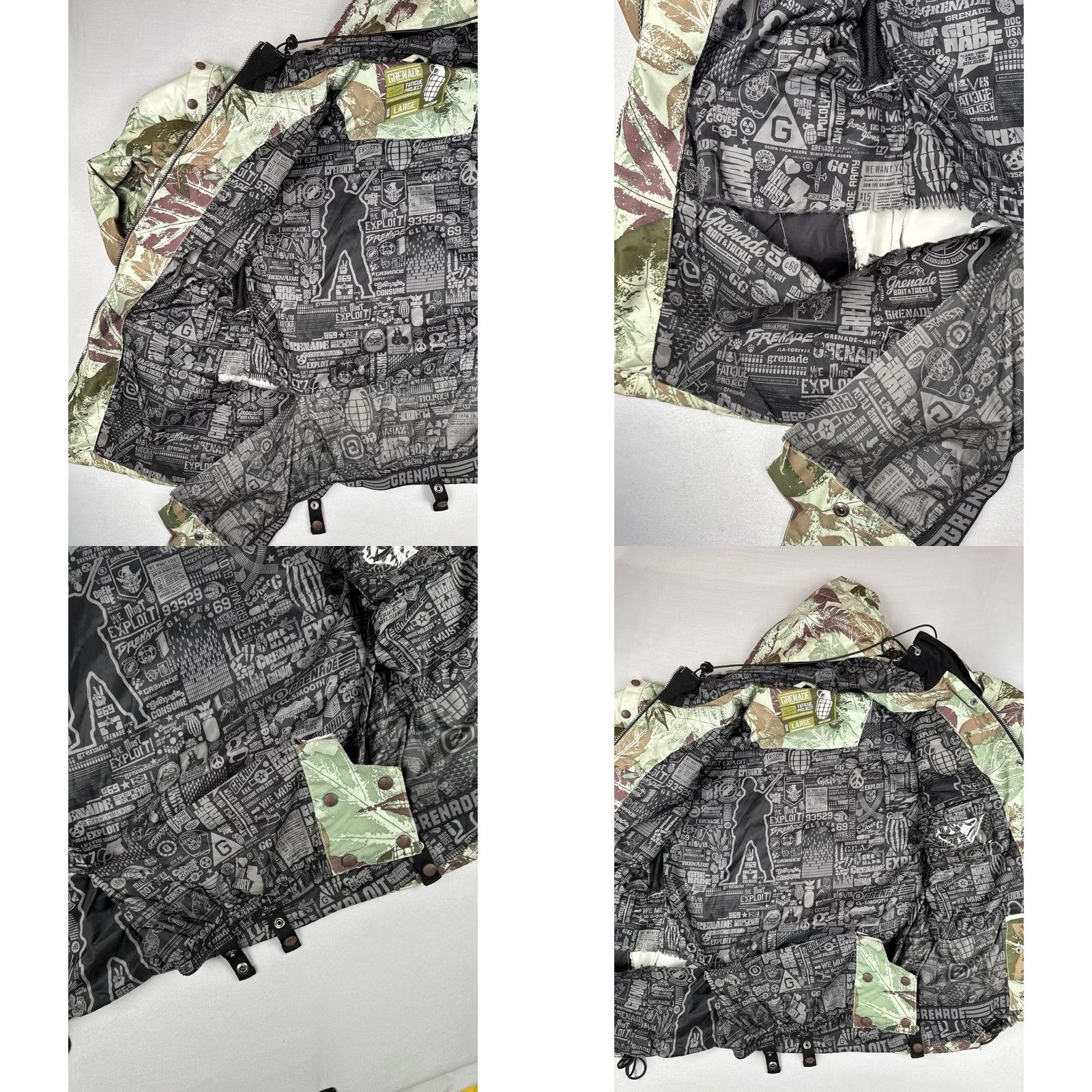 Y/Project Grenade Fatigue Project Snowboard Ski Jacket Leaf Camo Y2K Hooded Large Size US L / EU 52-54 / 3 - 10 Thumbnail