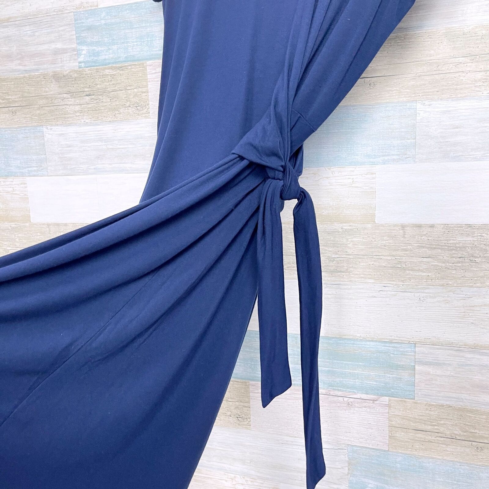 J.McLaughlin J McLaughlin Elora Side Tie Sheath Dress Blue Jersey Women M Size M / US 6-8 / IT 42-44 - 3 Thumbnail